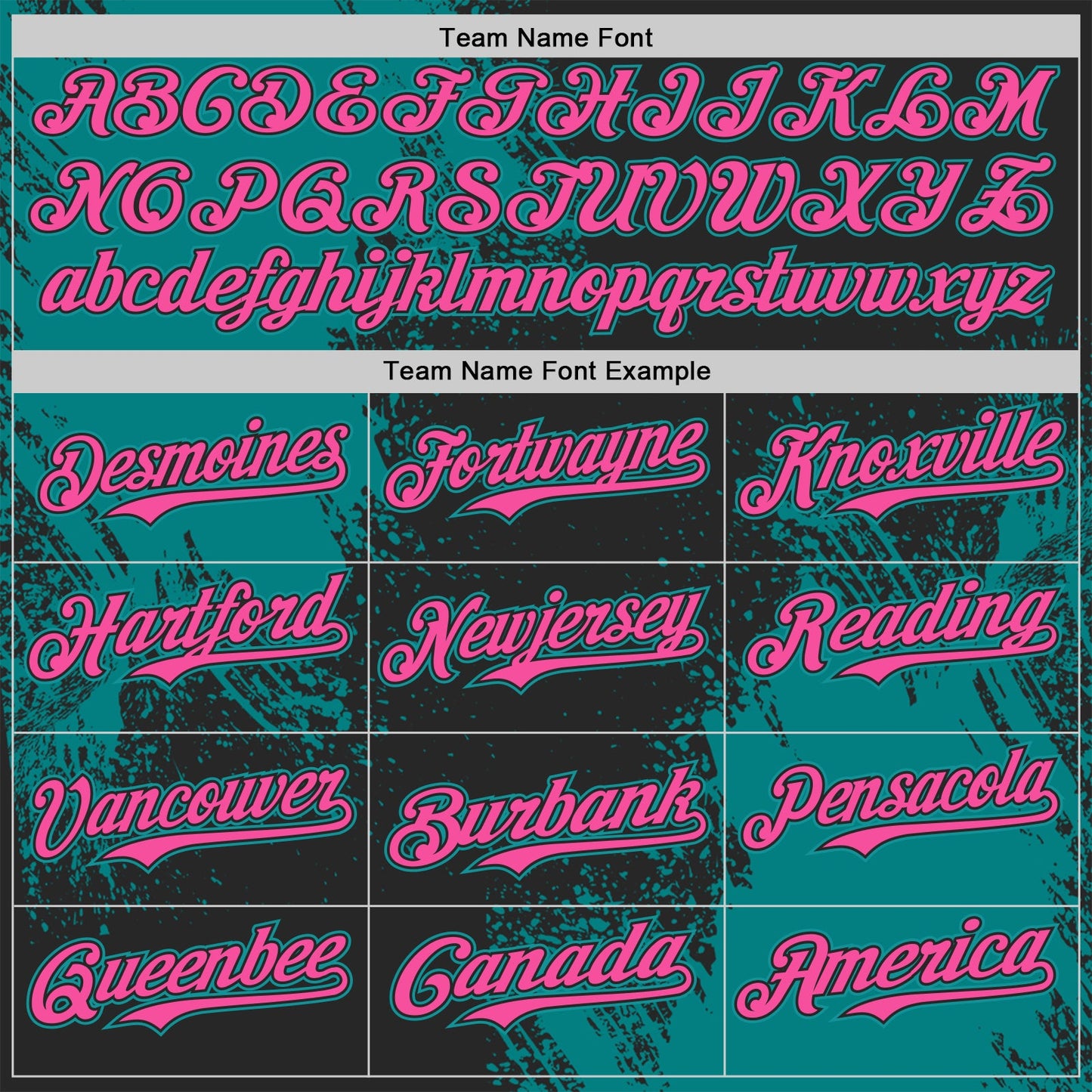 Custom Black Pink-Teal Abstract Brush Stroke Authentic Baseball Jersey view 4