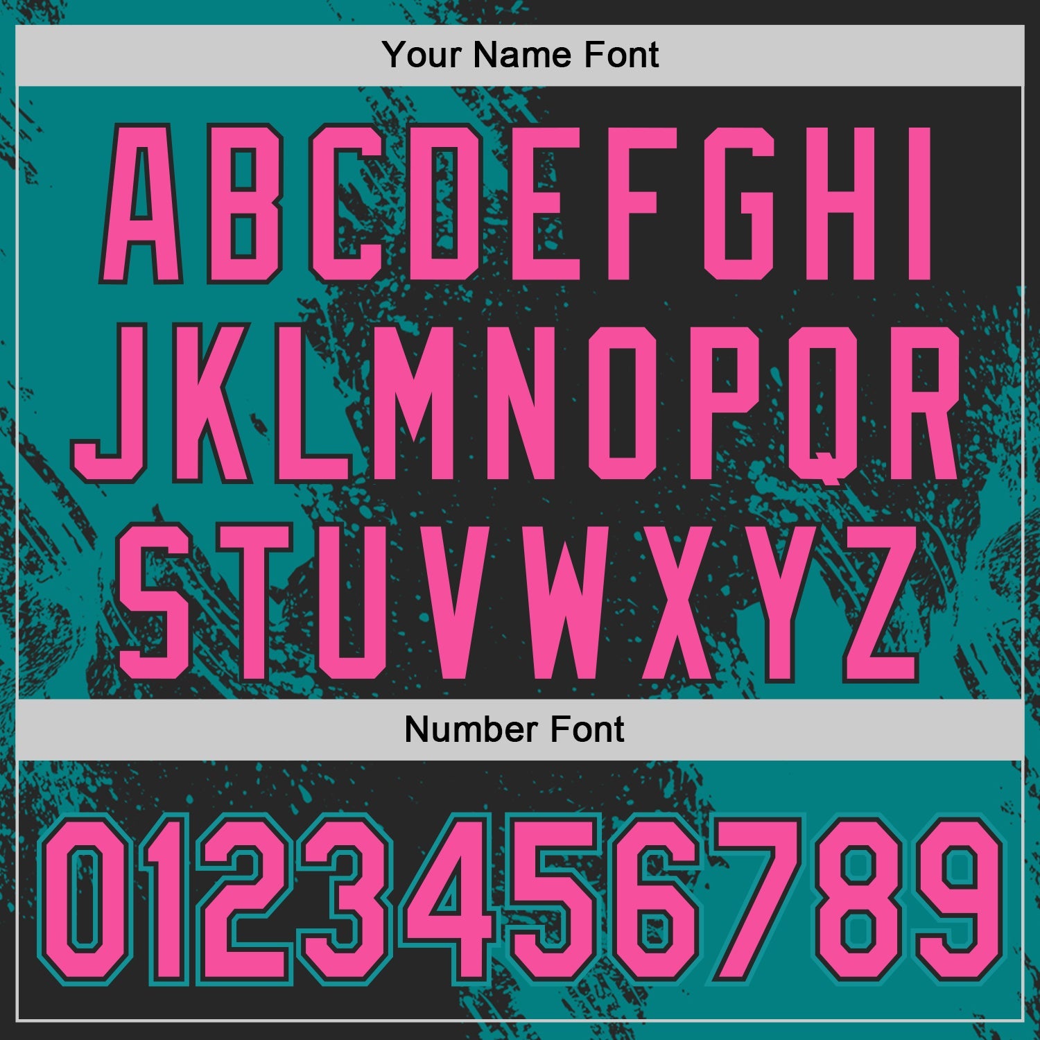 Custom Black Pink-Teal Abstract Brush Stroke Authentic Baseball Jersey view 5