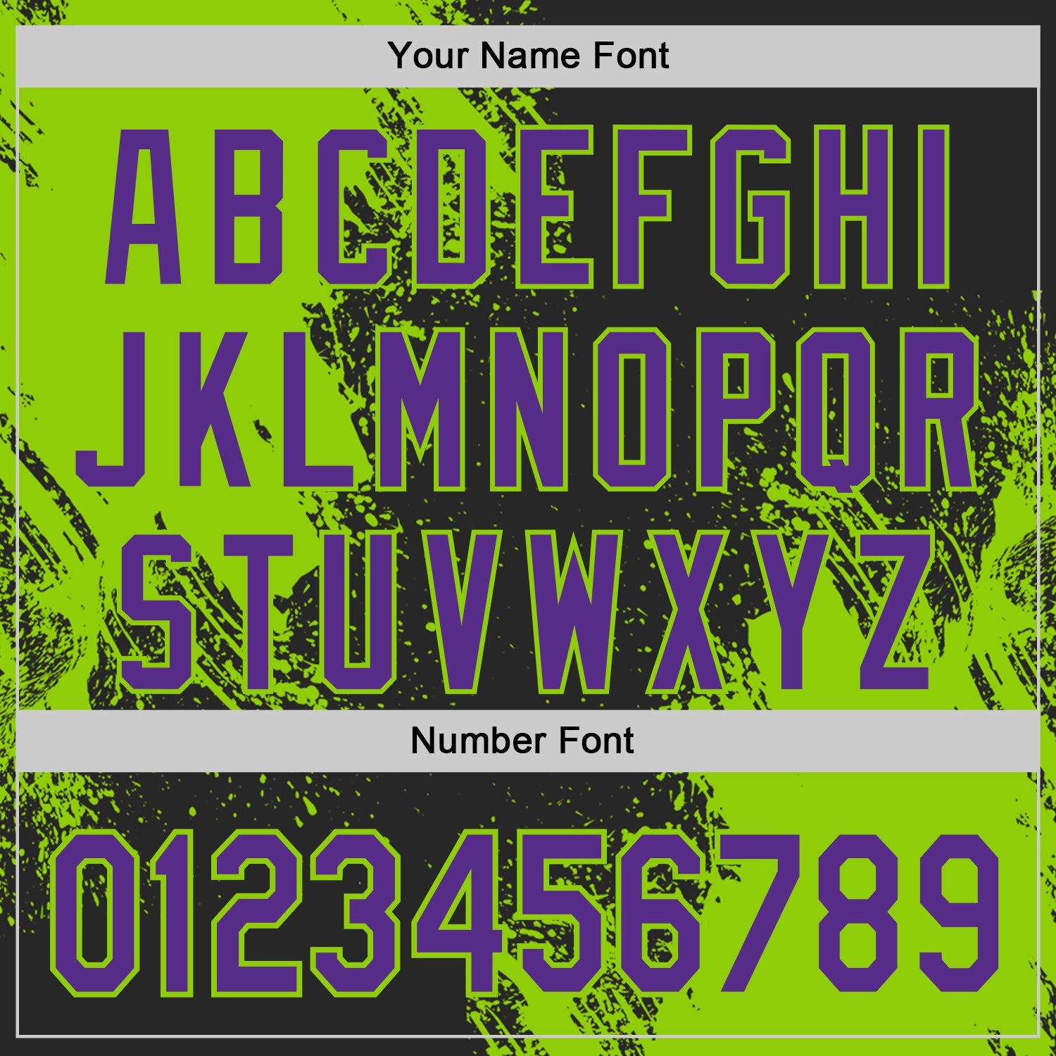 Custom Black Purple-Neon Green Abstract Brush Stroke Authentic Baseball Jersey view 5