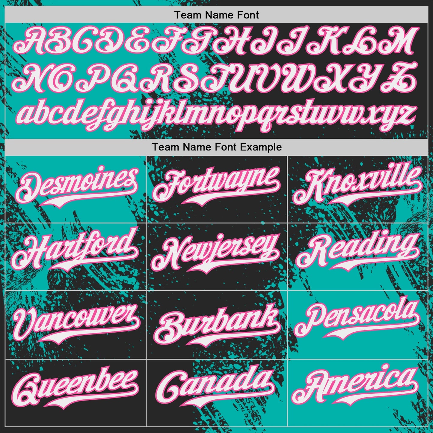 Custom Black White Aqua-Pink Abstract Brush Stroke Authentic Baseball Jersey view 4