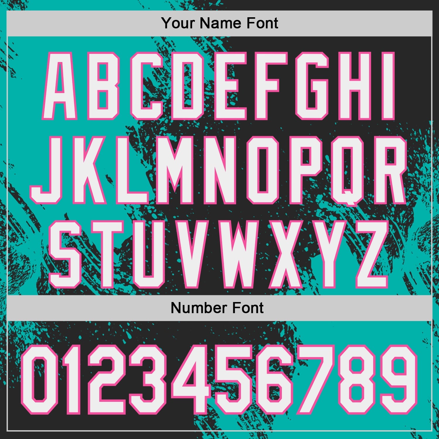 Custom Black White Aqua-Pink Abstract Brush Stroke Authentic Baseball Jersey view 5