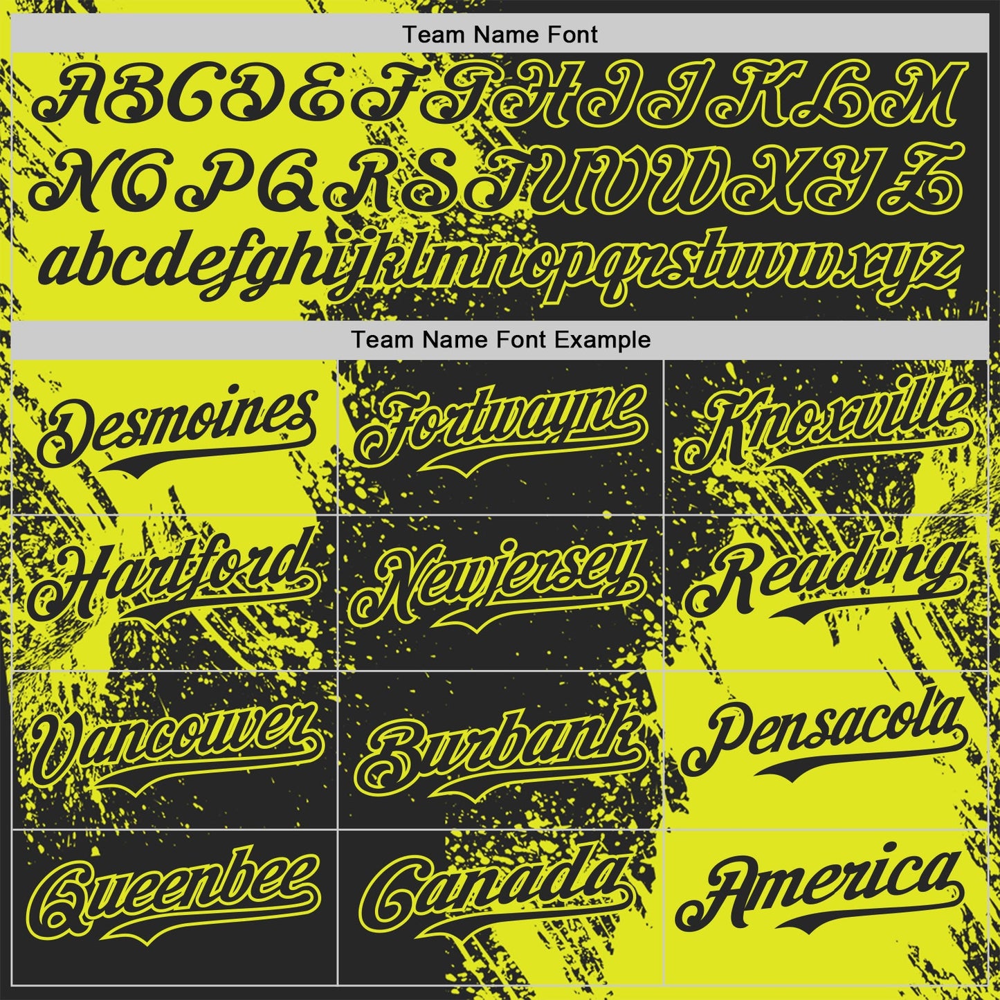 Custom Black-Neon Yellow Abstract Brush Stroke Authentic Baseball Jersey view 4