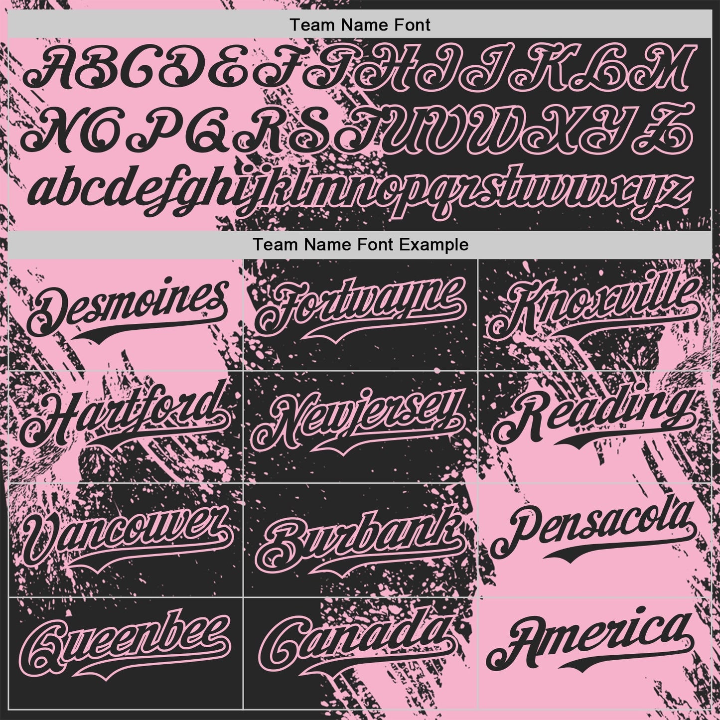 Custom Black-Light Pink Abstract Brush Stroke Authentic Baseball Jersey view 4