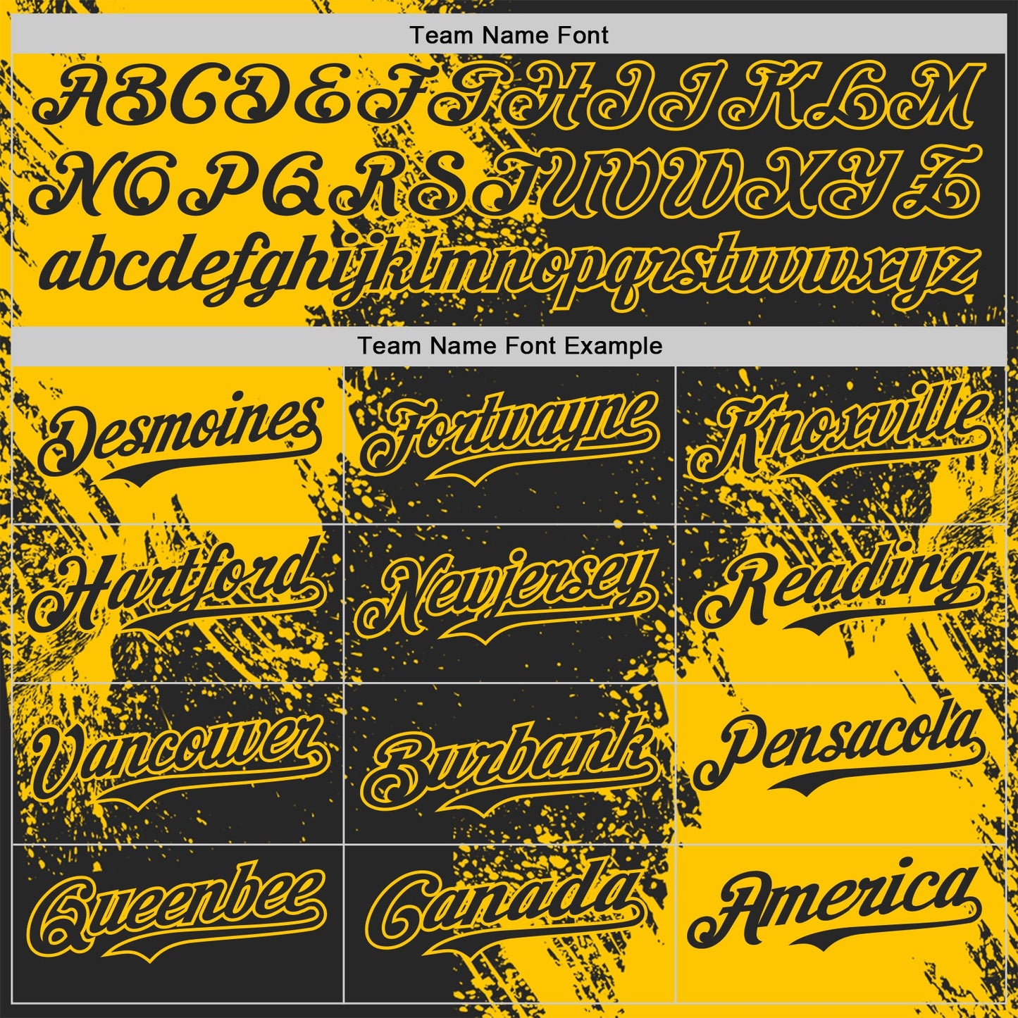 Custom Black-Yellow Abstract Brush Stroke Authentic Baseball Jersey view 4