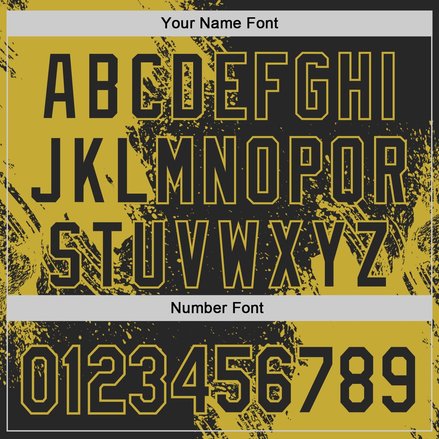 Custom Black-Old Gold Abstract Brush Stroke Authentic Baseball Jersey view 5