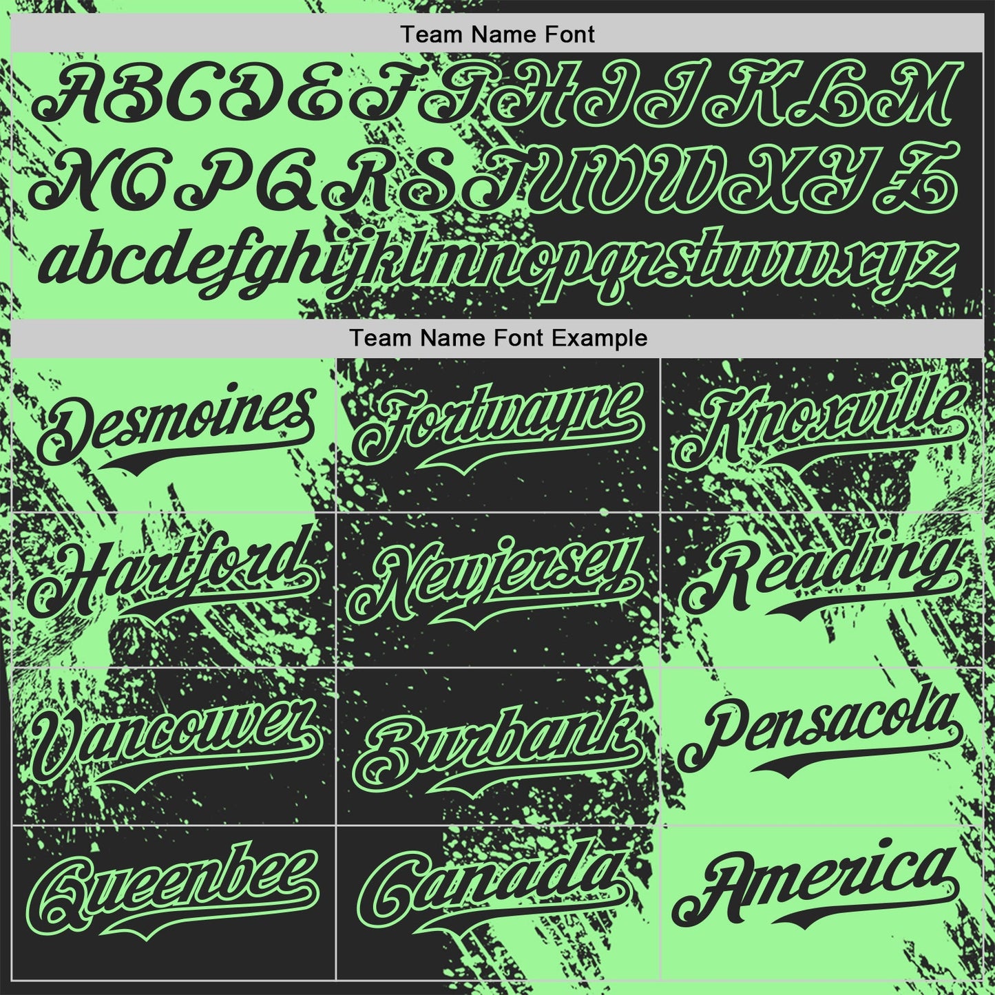 Custom Black-Pea Green Abstract Brush Stroke Authentic Baseball Jersey view 4