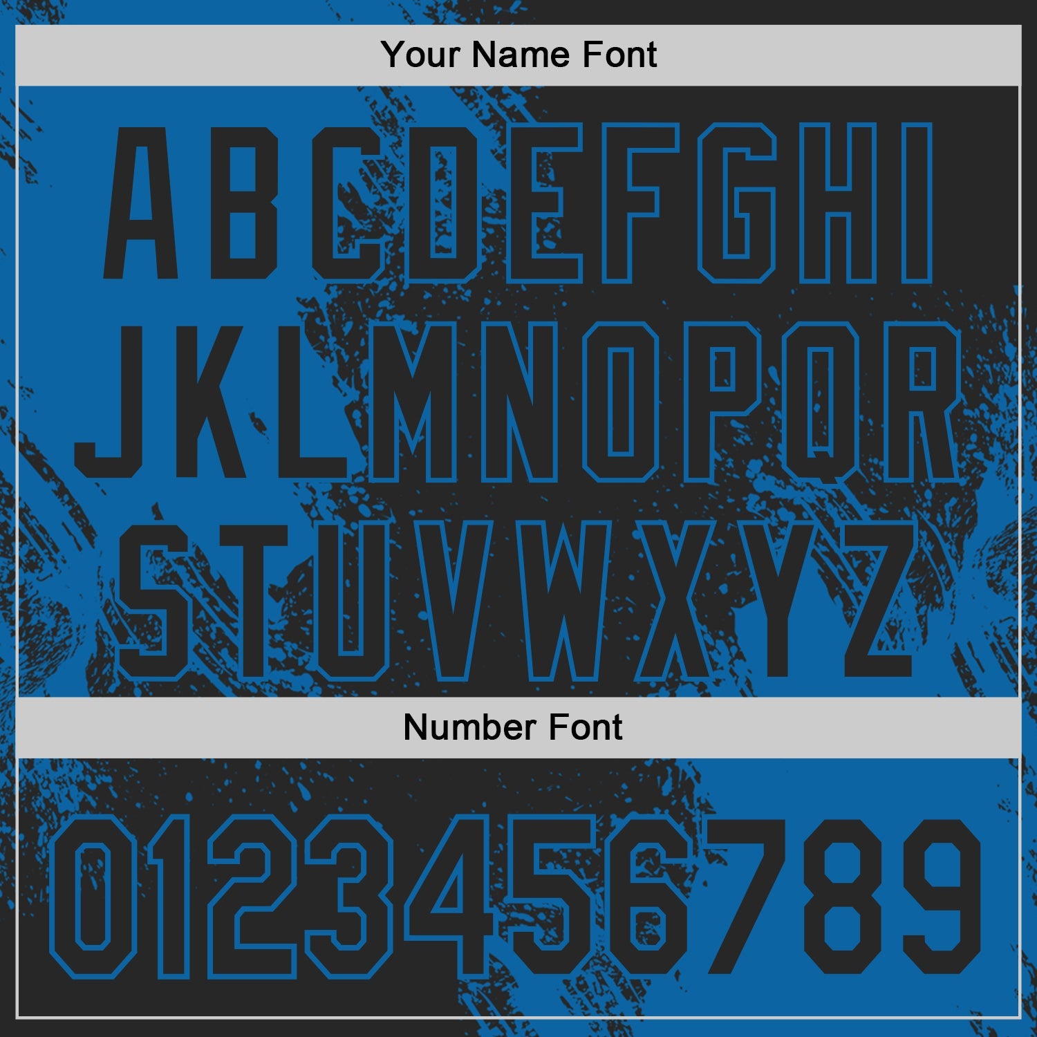 Custom Black-Blue Abstract Brush Stroke Authentic Baseball Jersey view 5