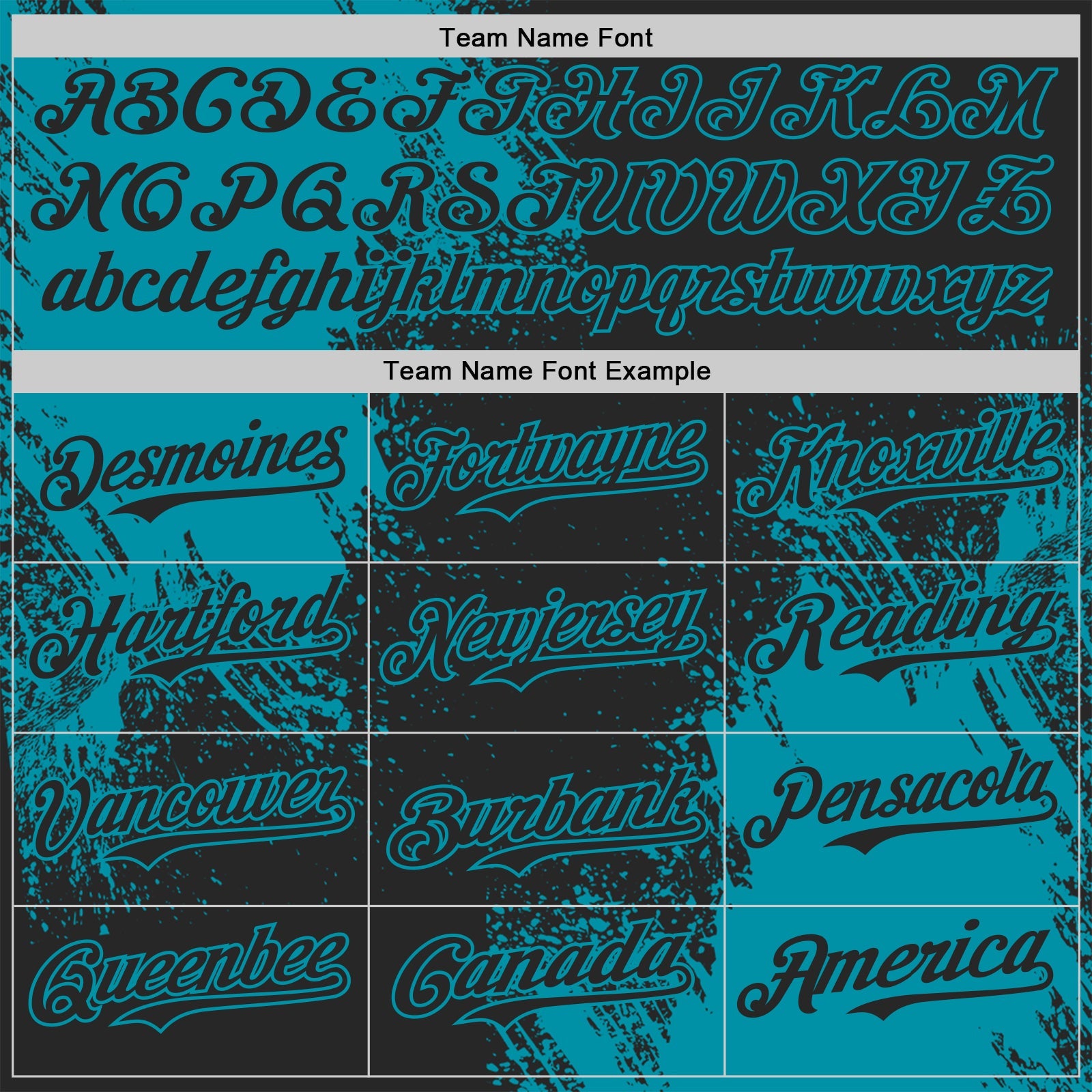 Custom Black-Teal Abstract Brush Stroke Authentic Baseball Jersey view 4