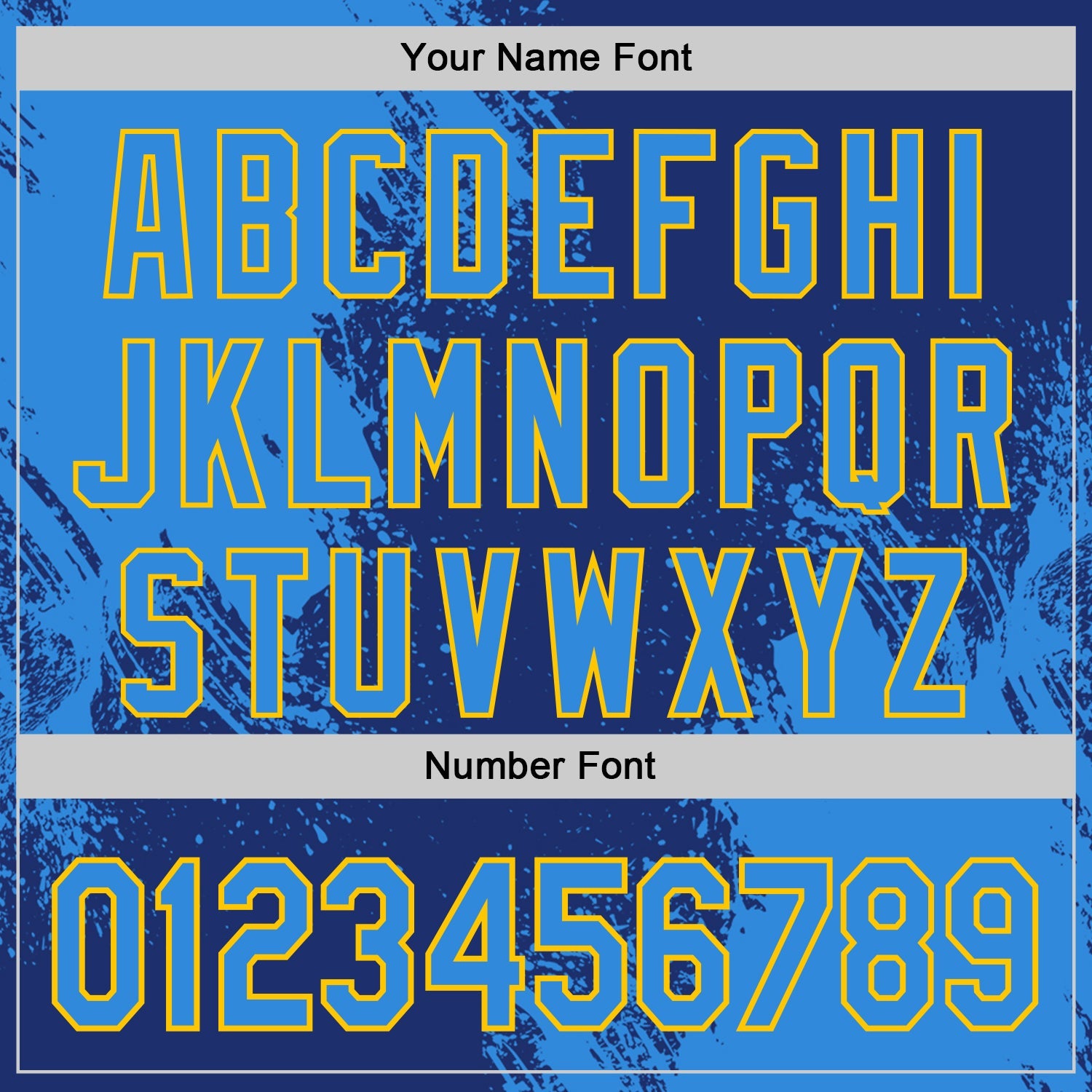 Custom Royal Electric Blue-Yellow Abstract Brush Stroke Authentic Baseball Jersey view 5
