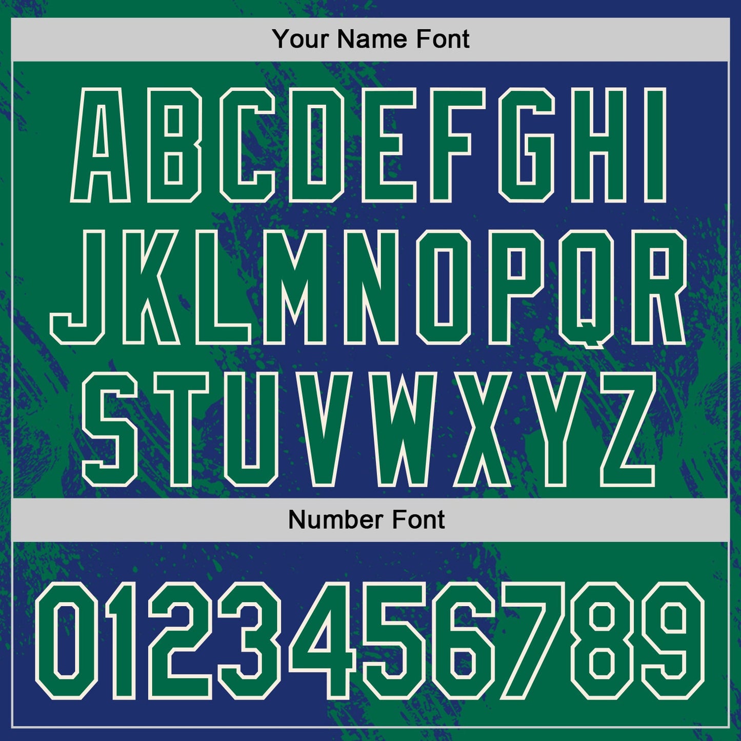 Custom Royal Kelly Green-Cream Abstract Brush Stroke Authentic Baseball Jersey view 5