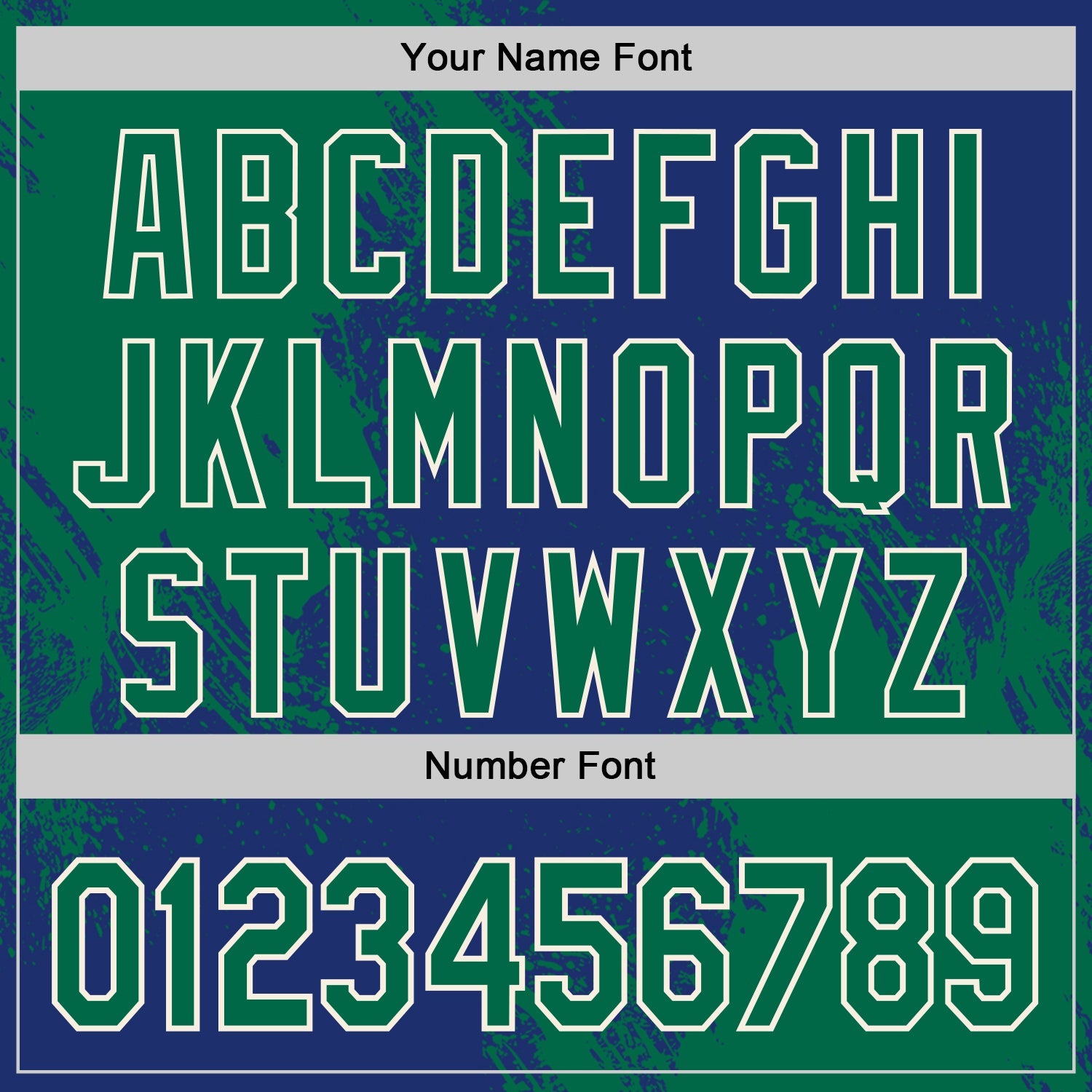 Custom Royal Kelly Green-Cream Abstract Brush Stroke Authentic Baseball Jersey view 5