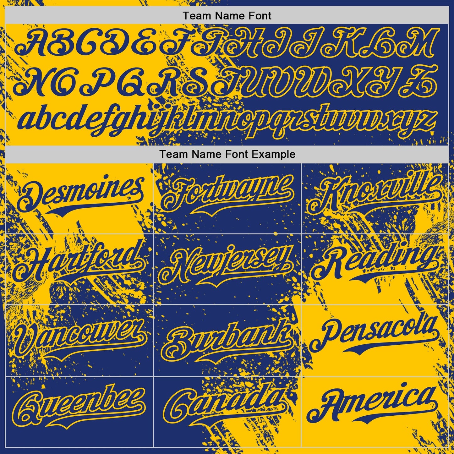 Custom Royal-Yellow Abstract Brush Stroke Authentic Baseball Jersey view 4