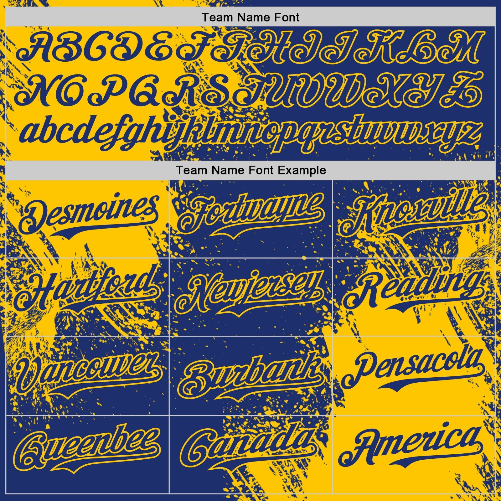 Custom Royal-Yellow Abstract Brush Stroke Authentic Baseball Jersey view 4