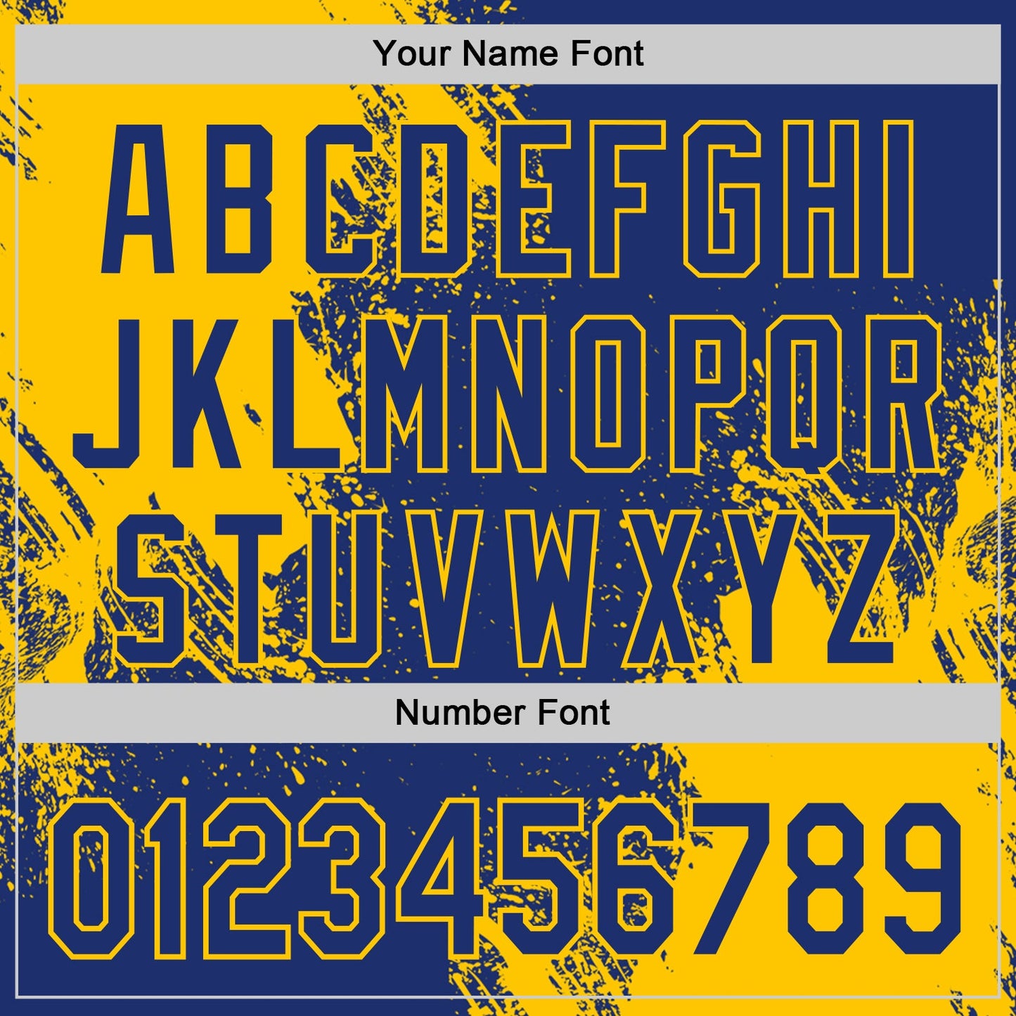Custom Royal-Yellow Abstract Brush Stroke Authentic Baseball Jersey view 5