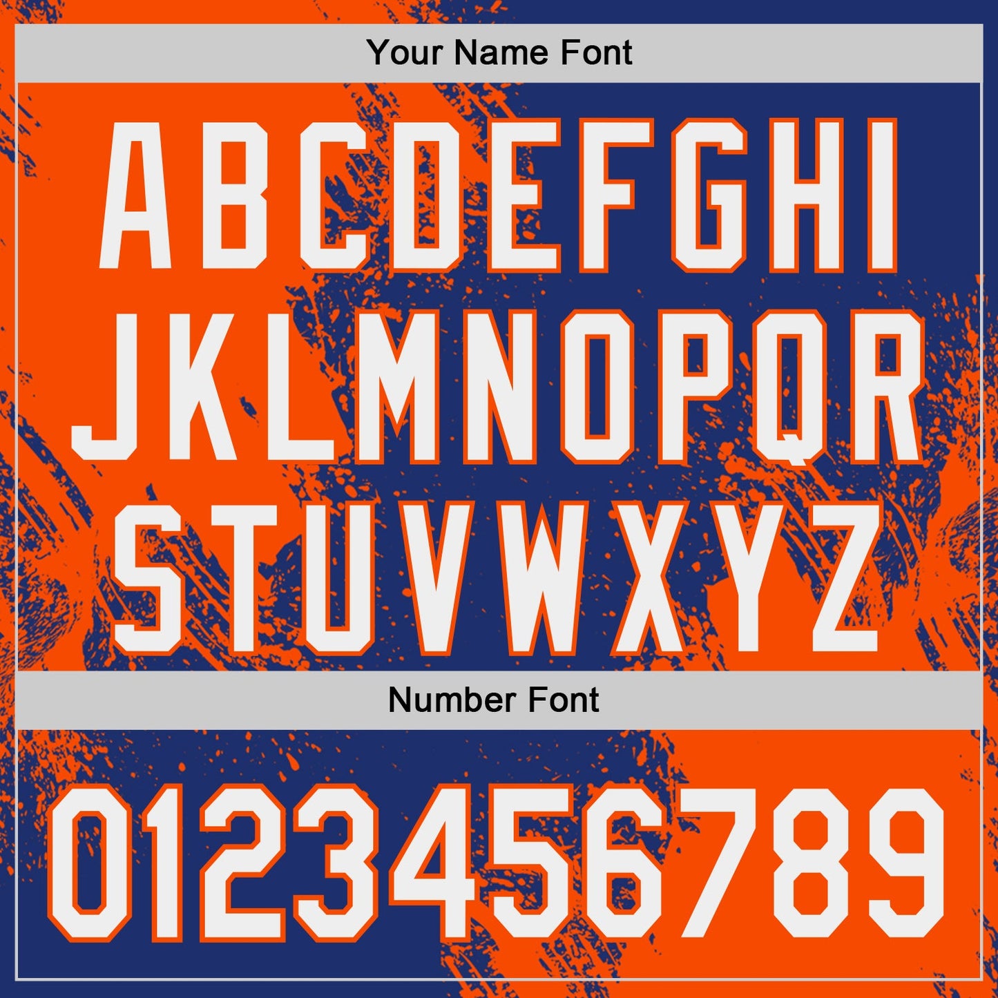 Custom Royal White-Orange Abstract Brush Stroke Authentic Baseball Jersey view 5