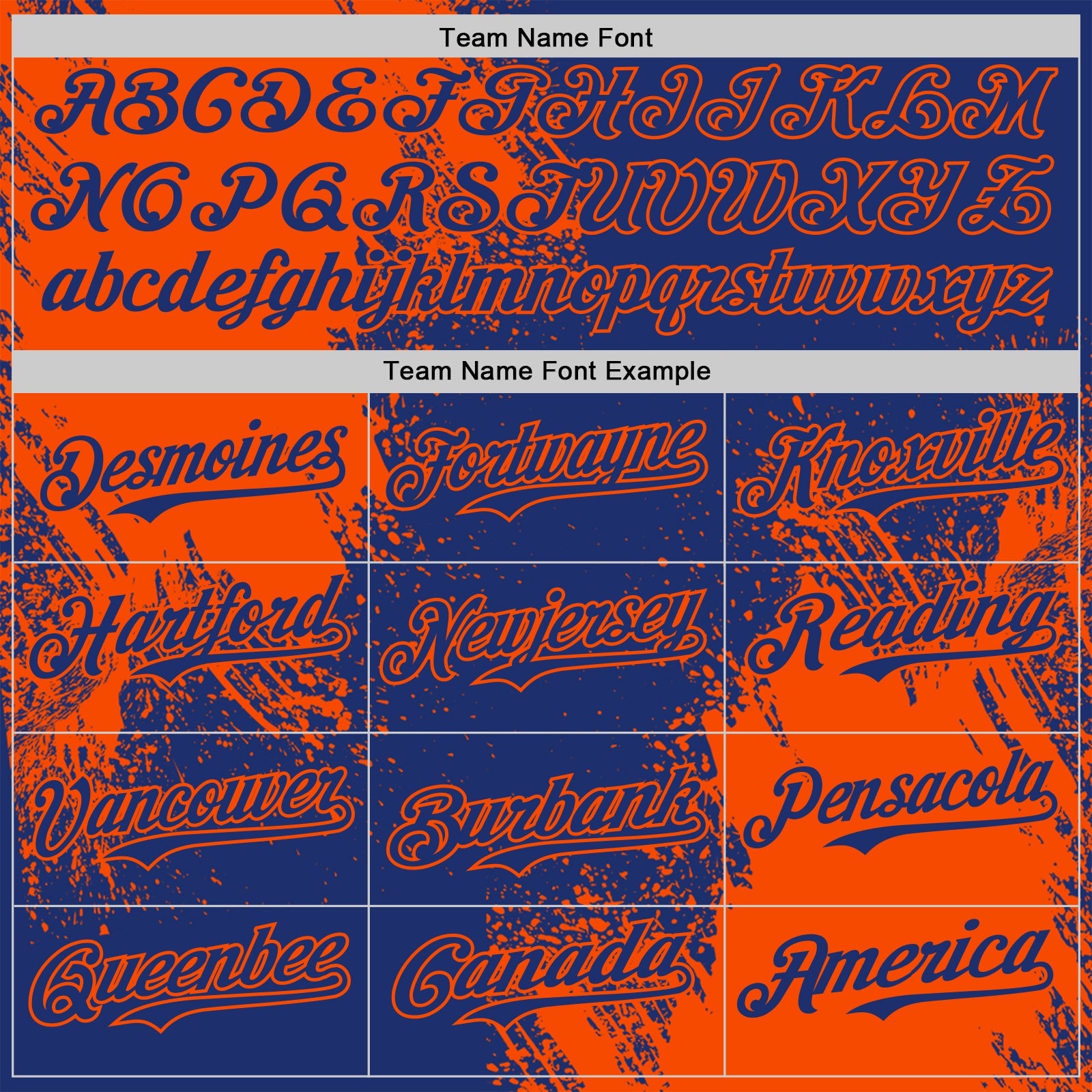 Custom Royal-Orange Abstract Brush Stroke Authentic Baseball Jersey view 4