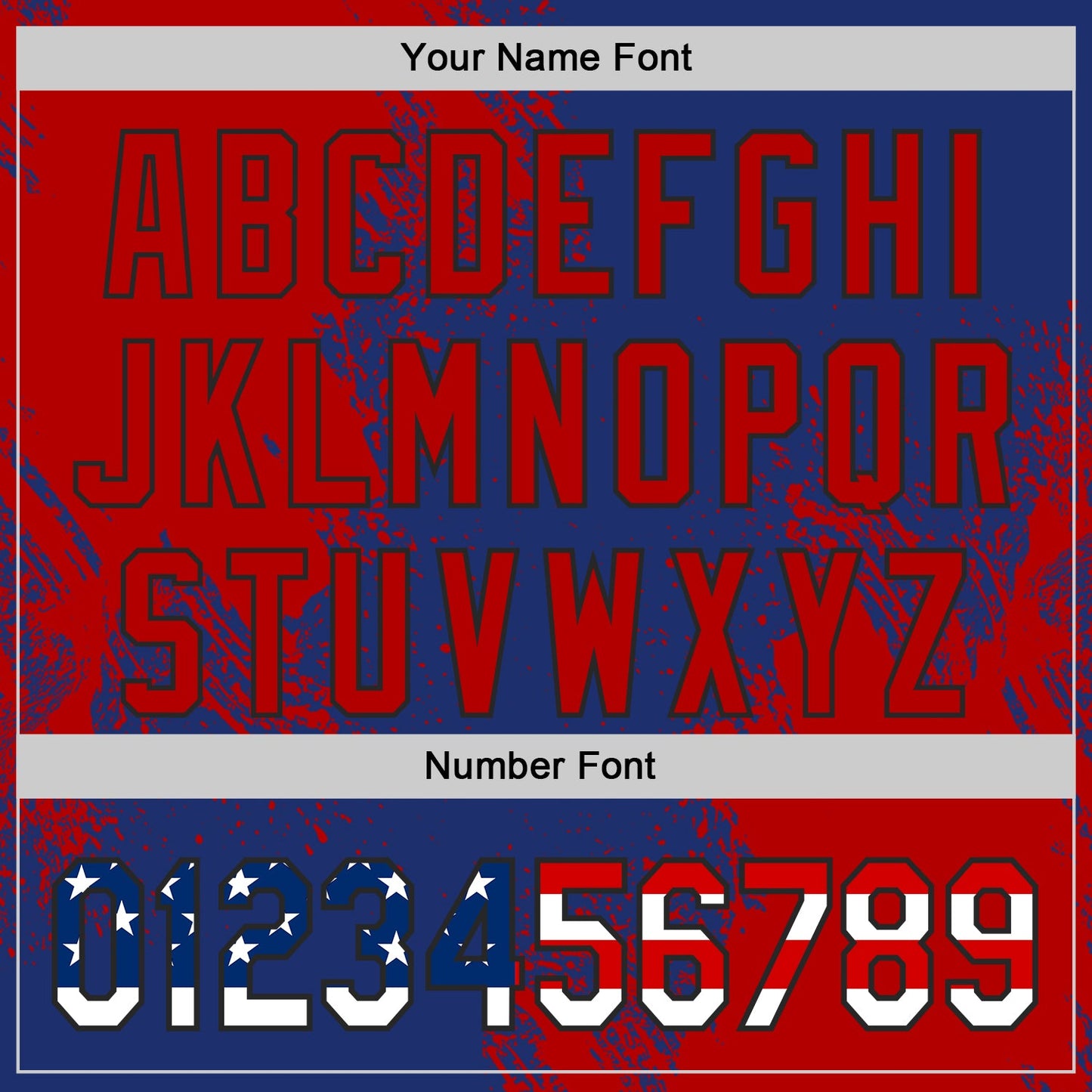 Custom Royal USA Flag Red-Black Abstract Brush Stroke Authentic Baseball Jersey view 5