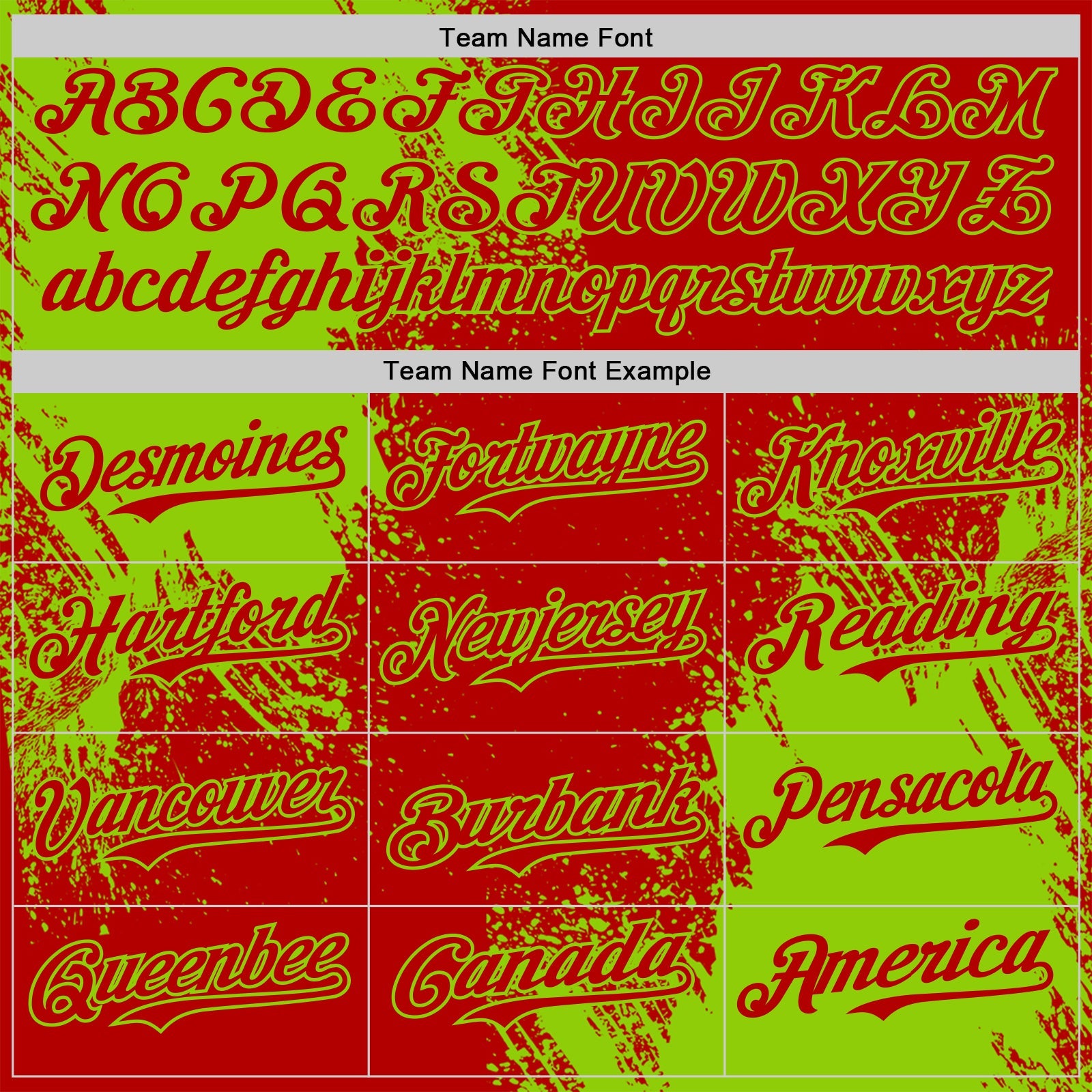 Custom Red-Neon Green Abstract Brush Stroke Authentic Baseball Jersey view 4