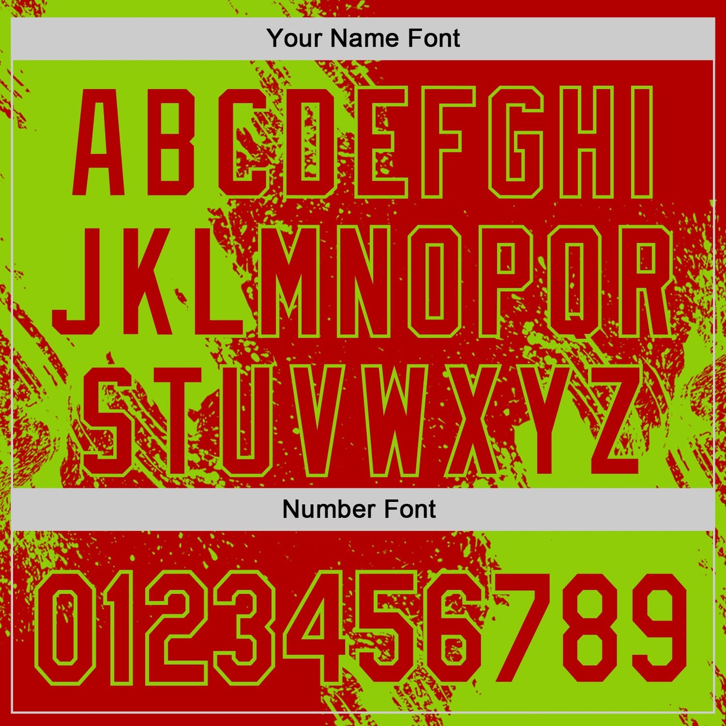 Custom Red-Neon Green Abstract Brush Stroke Authentic Baseball Jersey view 5