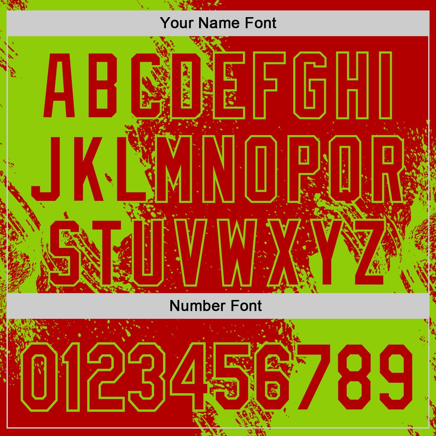 Custom Red-Neon Green Abstract Brush Stroke Authentic Baseball Jersey view 5