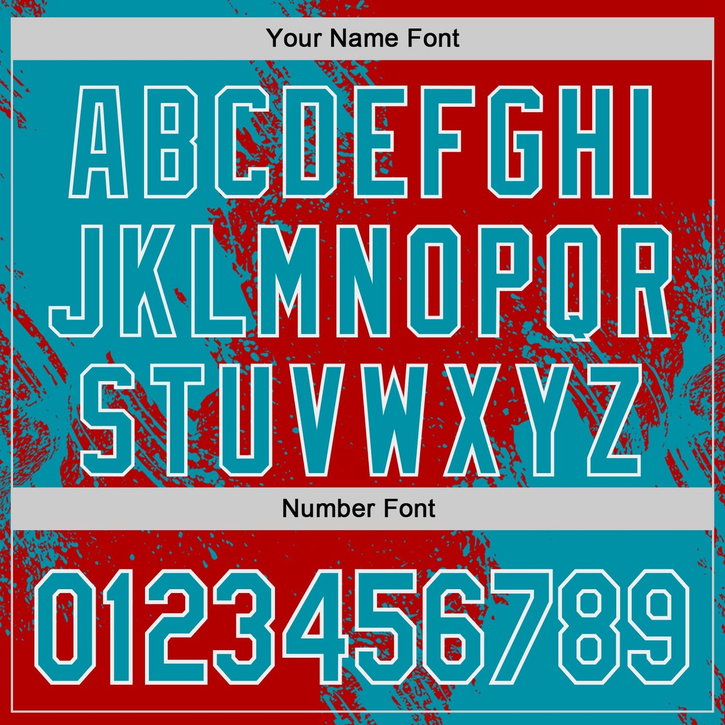 Custom Red Teal-White Abstract Brush Stroke Authentic Baseball Jersey view 5