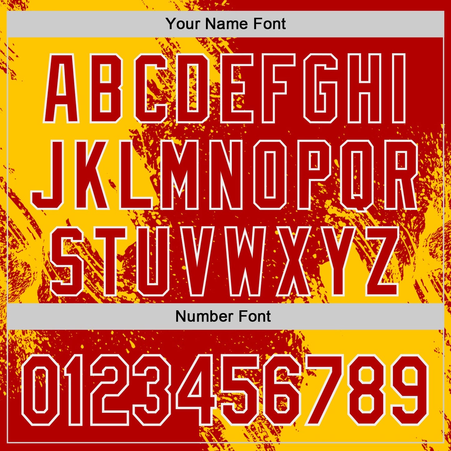 Custom Red Yellow-White Abstract Brush Stroke Authentic Baseball Jersey view 5