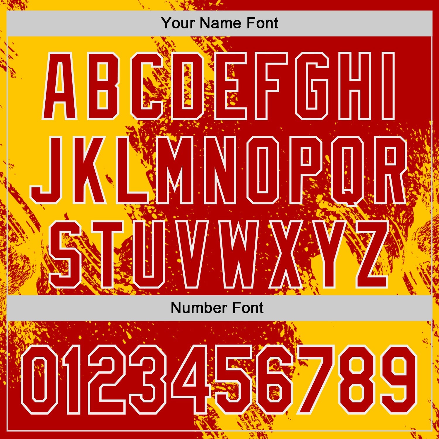 Custom Red Yellow-White Abstract Brush Stroke Authentic Baseball Jersey view 5