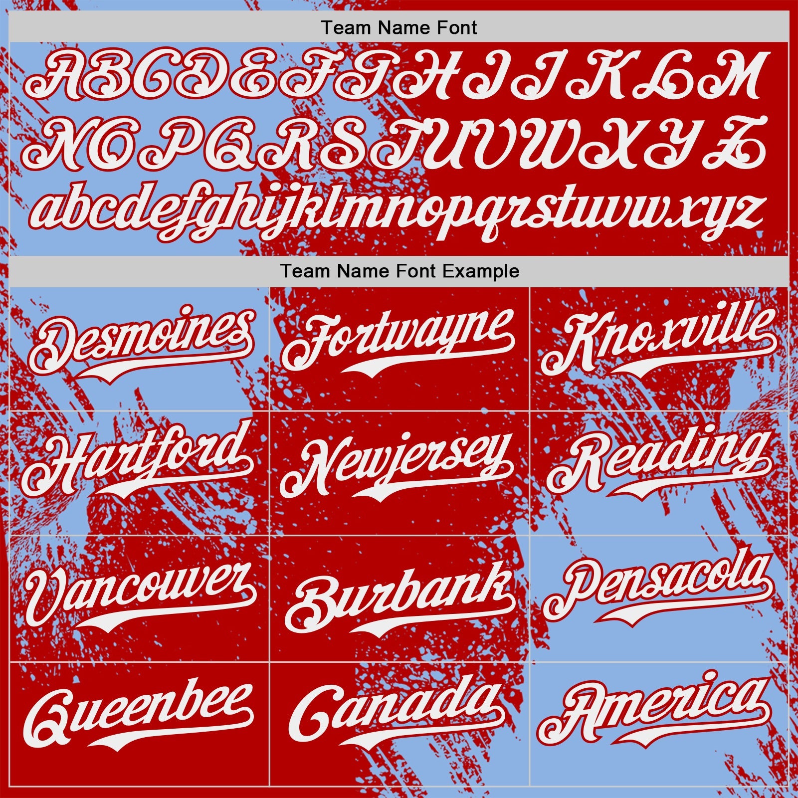 Custom Red White-Light Blue Abstract Brush Stroke Authentic Baseball Jersey view 4