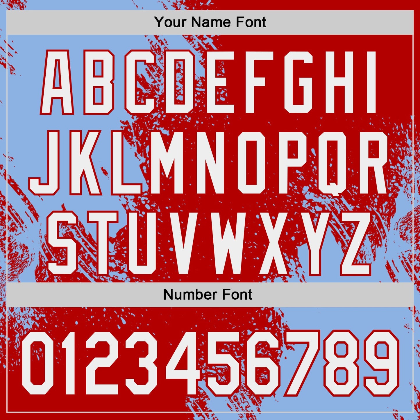 Custom Red White-Light Blue Abstract Brush Stroke Authentic Baseball Jersey view 5