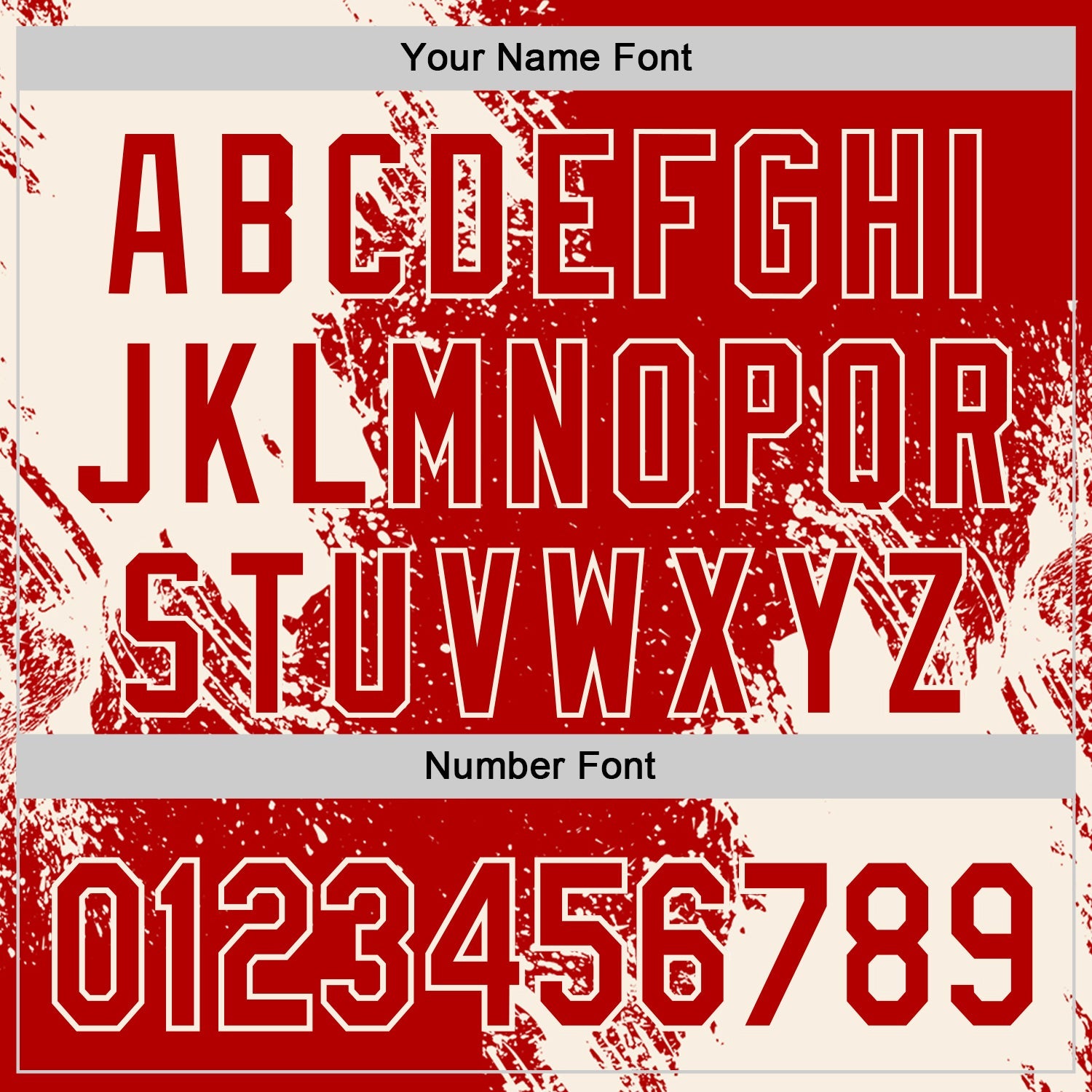 Custom Red-Cream Abstract Brush Stroke Authentic Baseball Jersey view 5