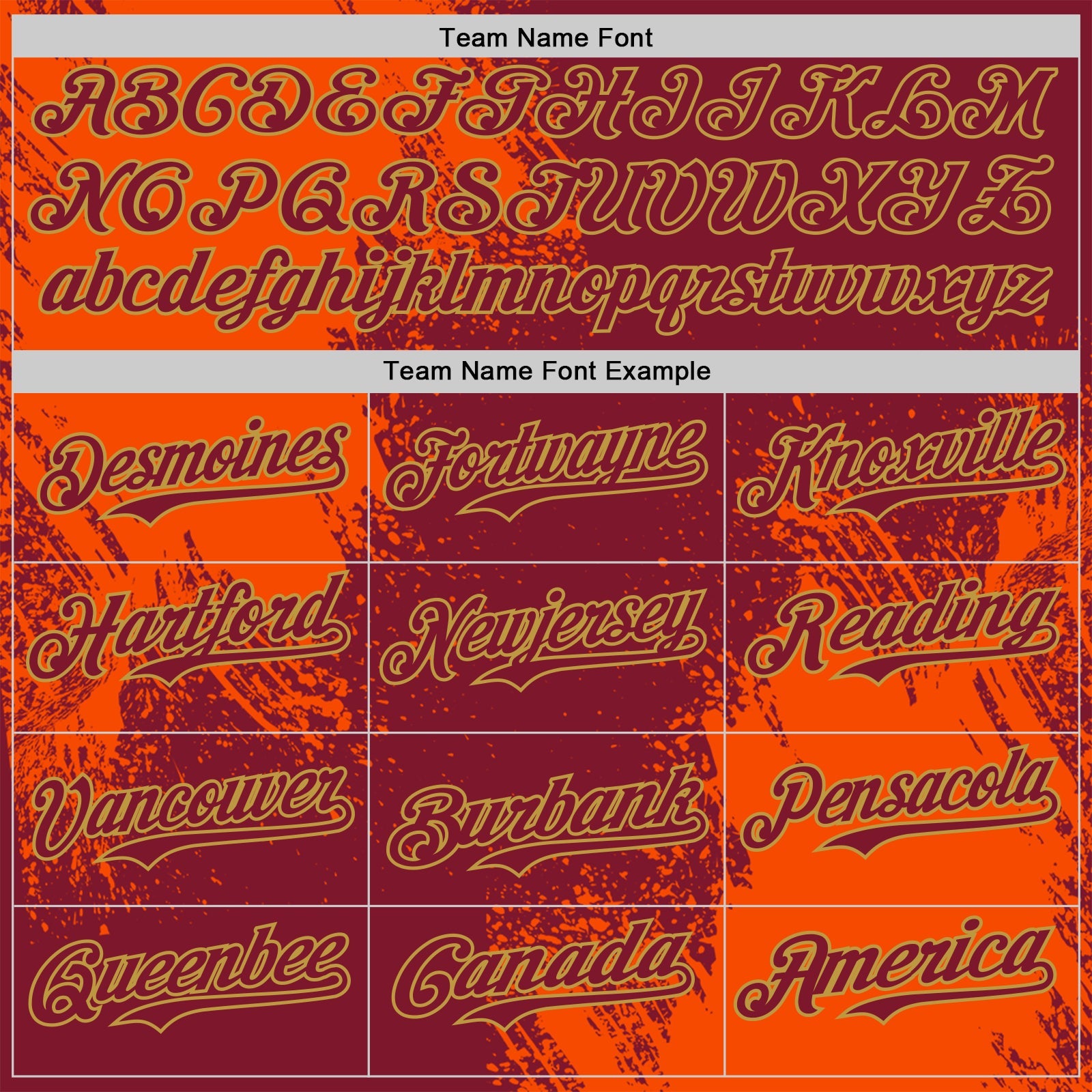 Custom Crimson Orange-Old Gold Abstract Brush Stroke Authentic Baseball Jersey view 4