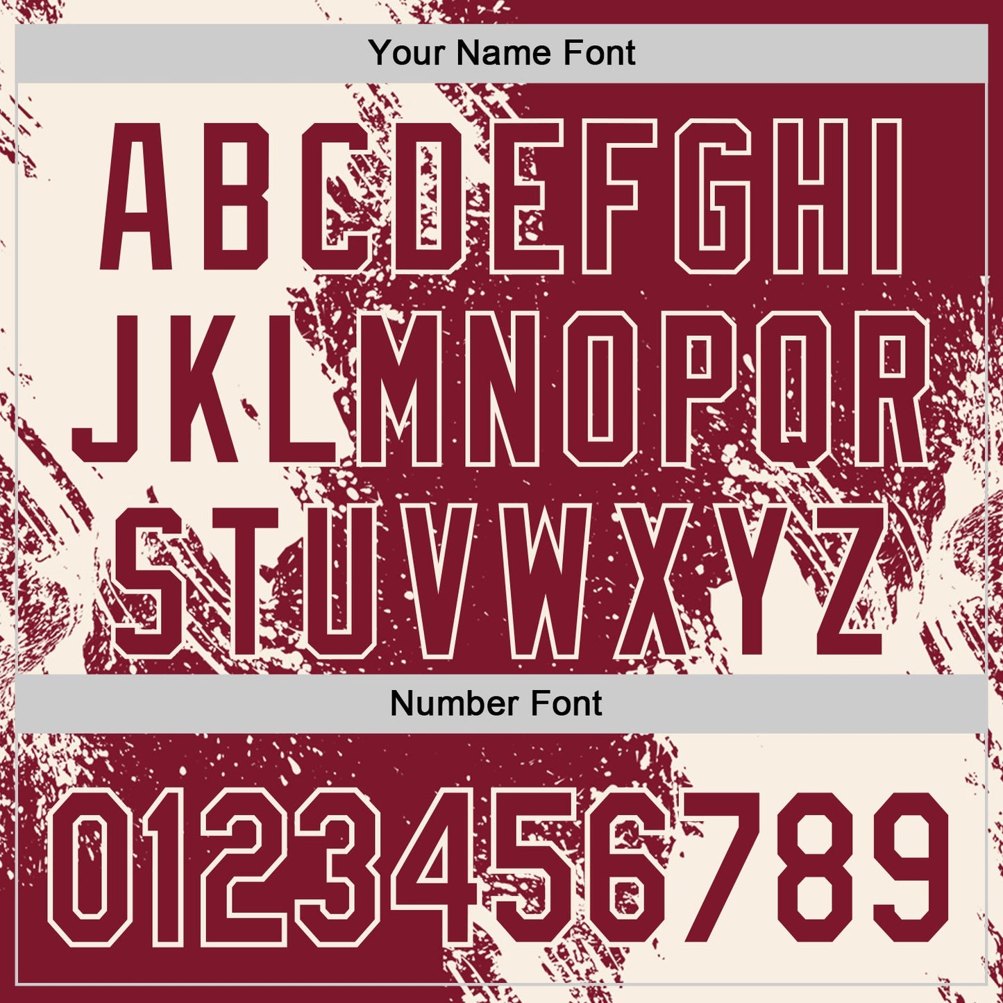 Custom Crimson-Cream Abstract Brush Stroke Authentic Baseball Jersey view 5