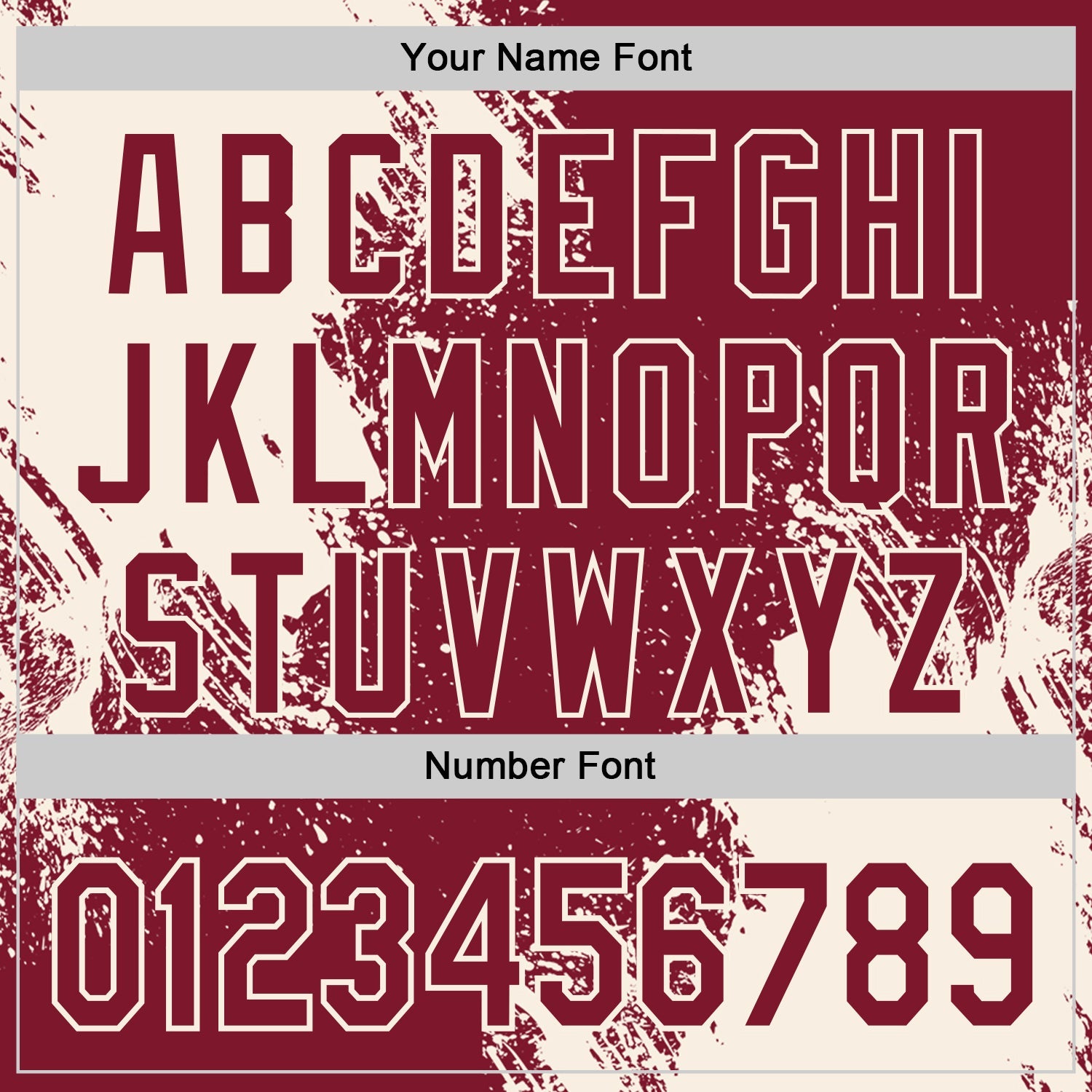 Custom Crimson-Cream Abstract Brush Stroke Authentic Baseball Jersey view 5