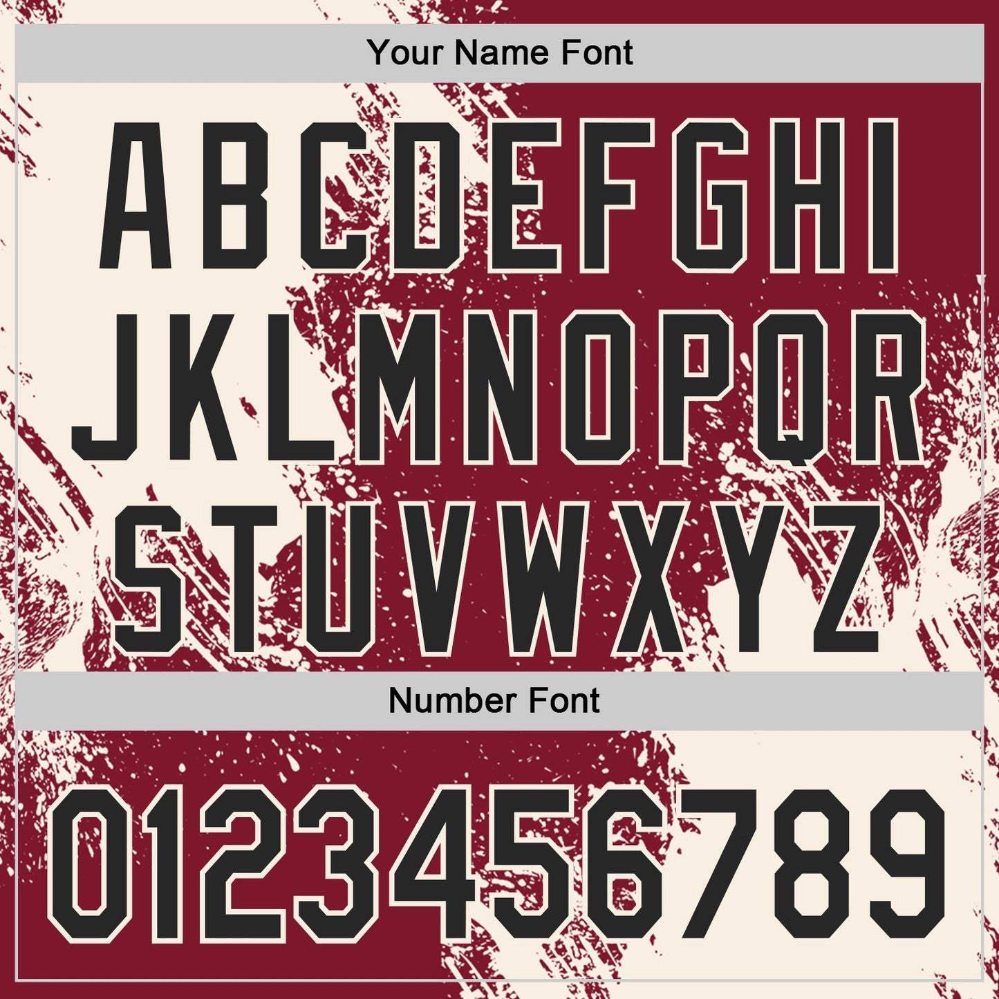 Custom Crimson Black-Cream Abstract Brush Stroke Authentic Baseball Jersey view 5
