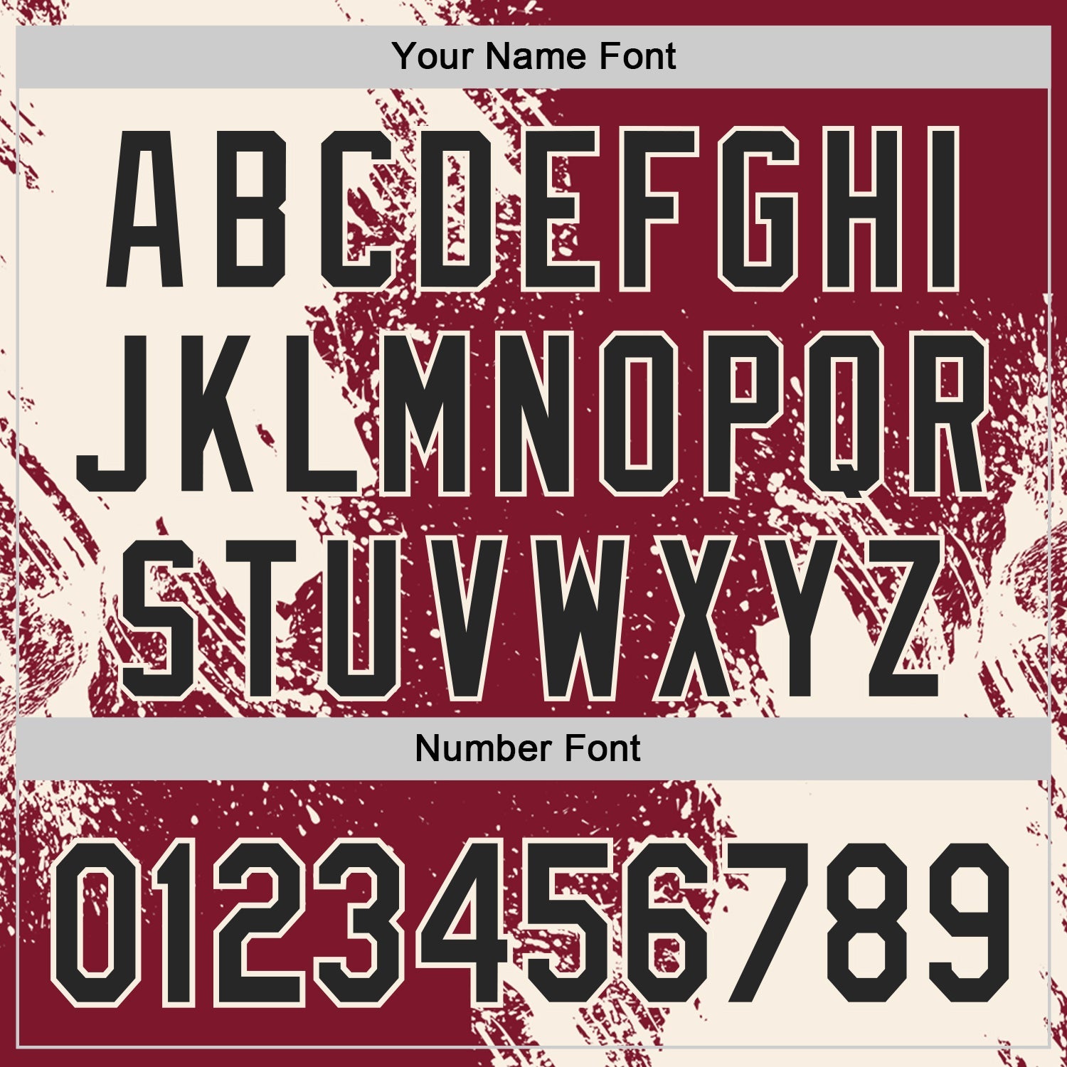 Custom Crimson Black-Cream Abstract Brush Stroke Authentic Baseball Jersey view 5
