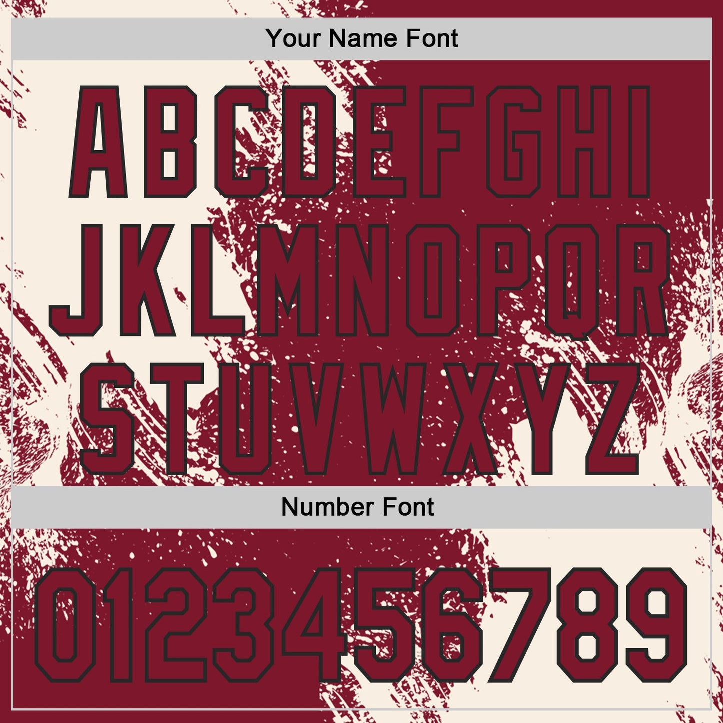 Custom Crimson Cream-Black Abstract Brush Stroke Authentic Baseball Jersey view 5