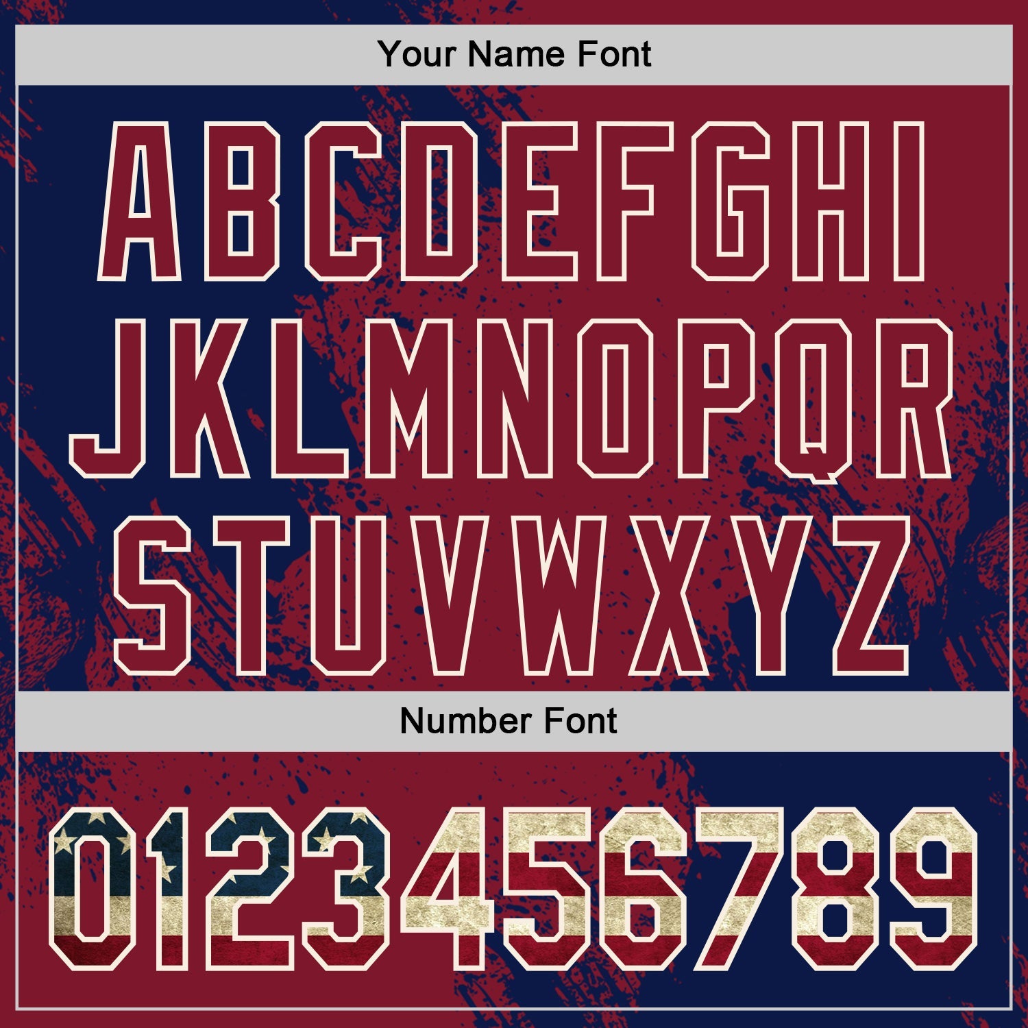Custom Crimson Vintage USA Flag Navy-Cream Abstract Brush Stroke Authentic Baseball Jersey view 5