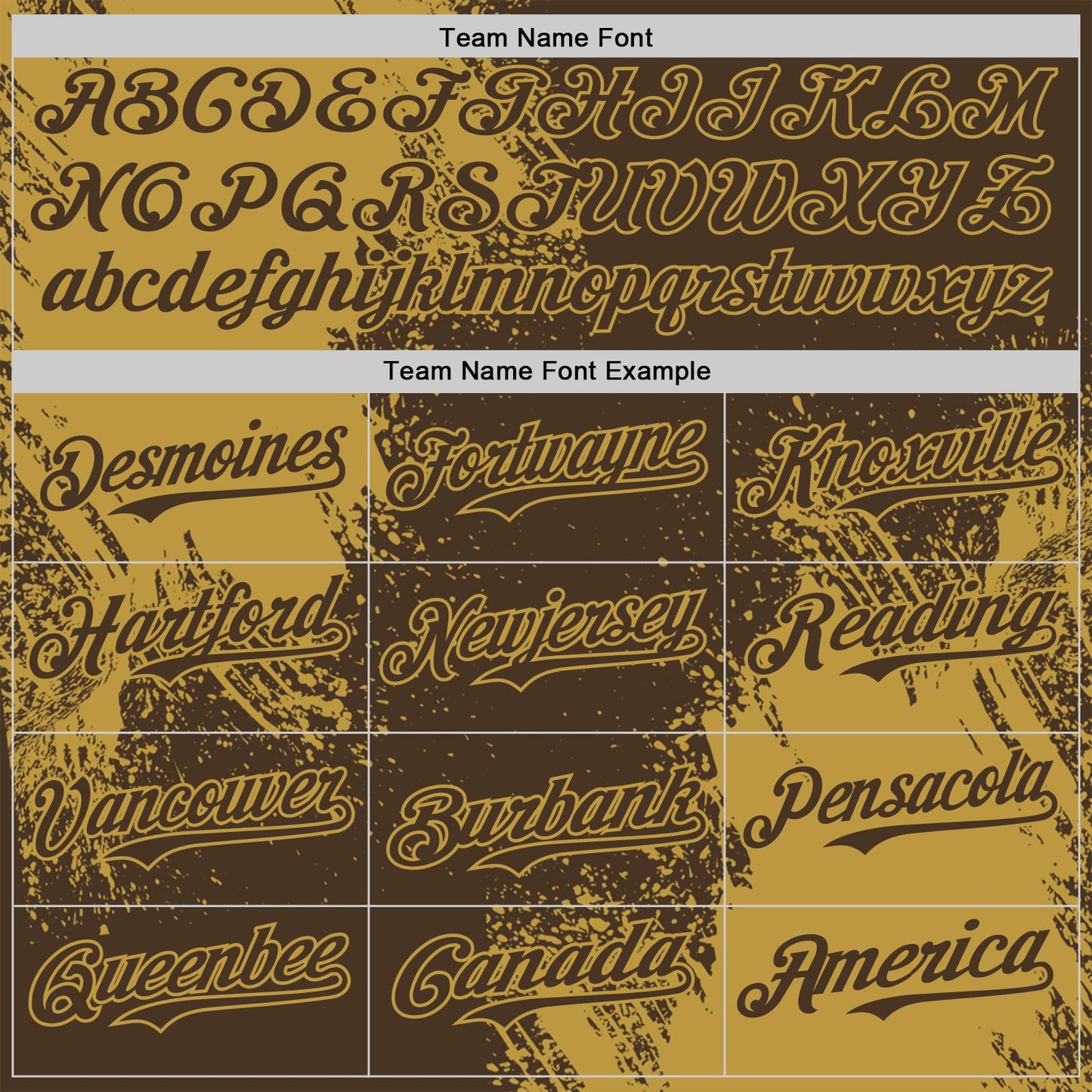 Custom Brown-Old Gold Abstract Brush Stroke Authentic Baseball Jersey view 4