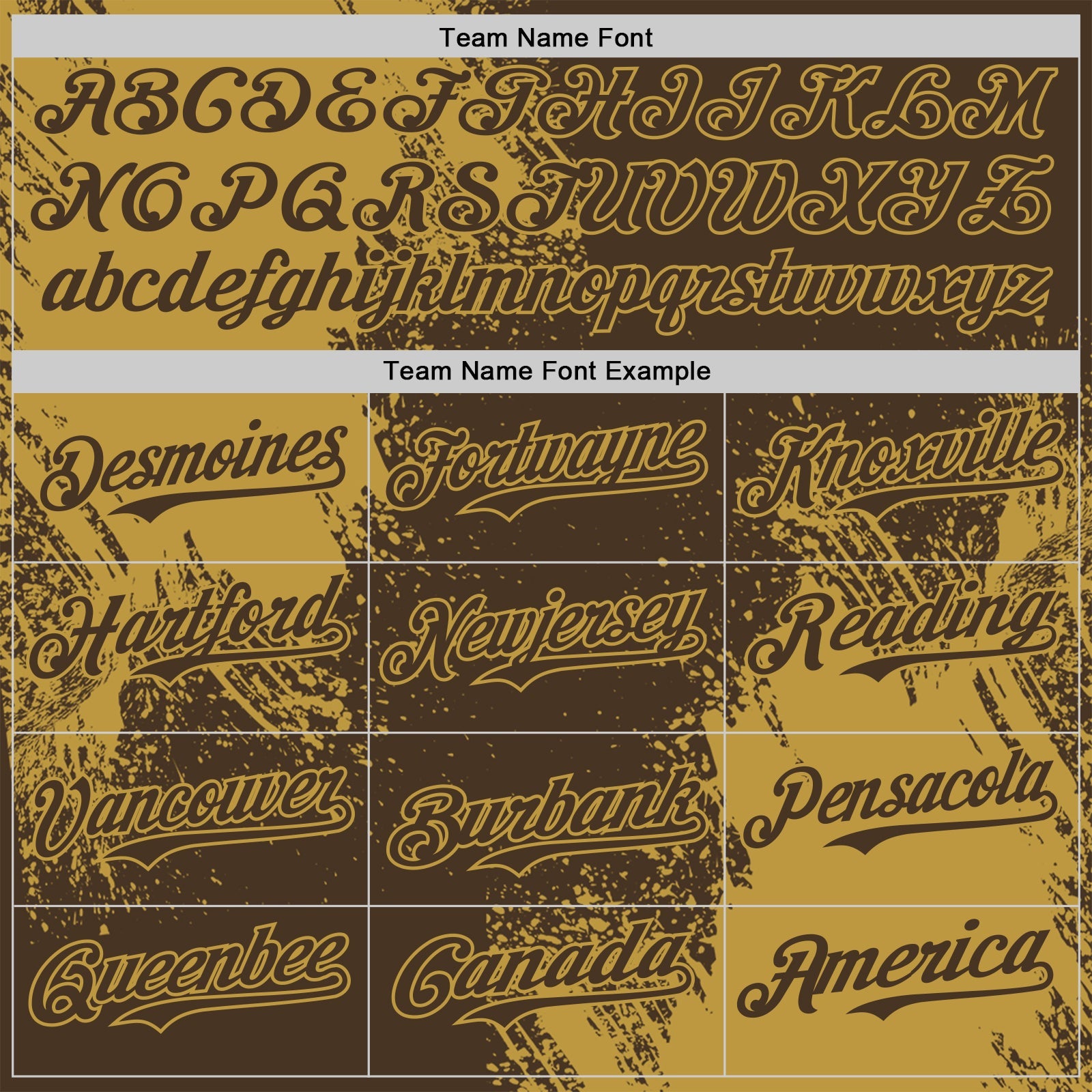 Custom Brown-Old Gold Abstract Brush Stroke Authentic Baseball Jersey view 4