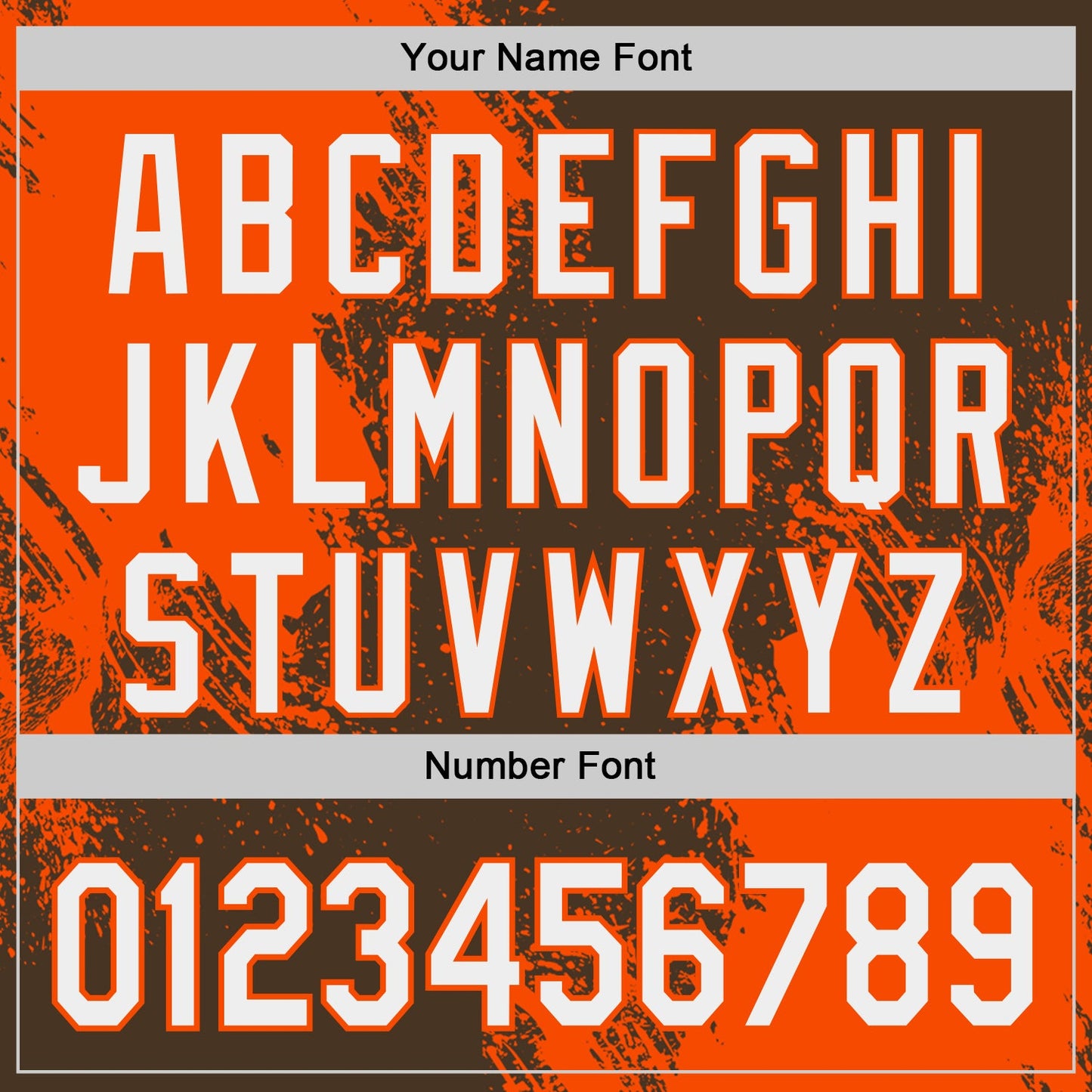 Custom Brown White-Orange Abstract Brush Stroke Authentic Baseball Jersey view 5