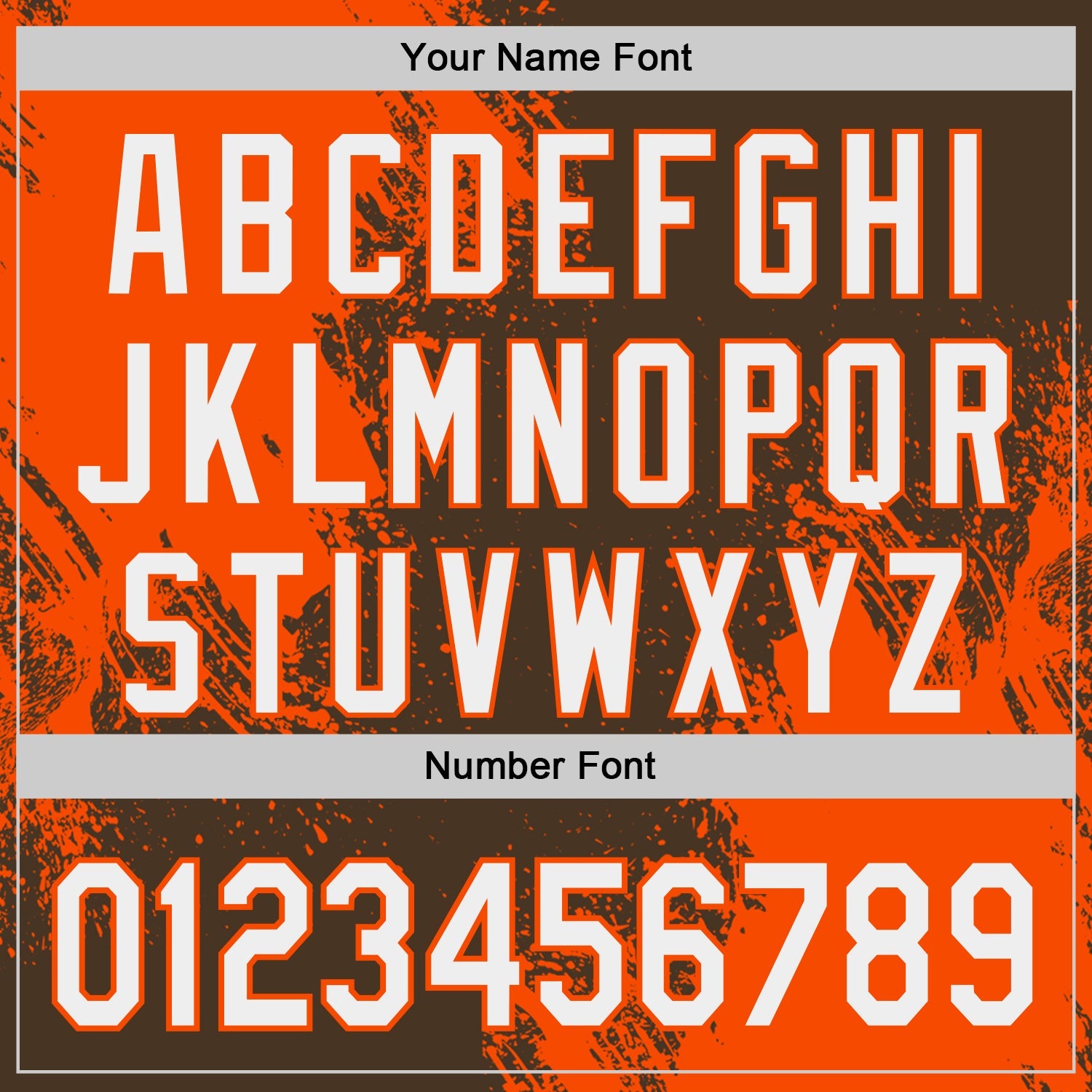 Custom Brown White-Orange Abstract Brush Stroke Authentic Baseball Jersey view 5