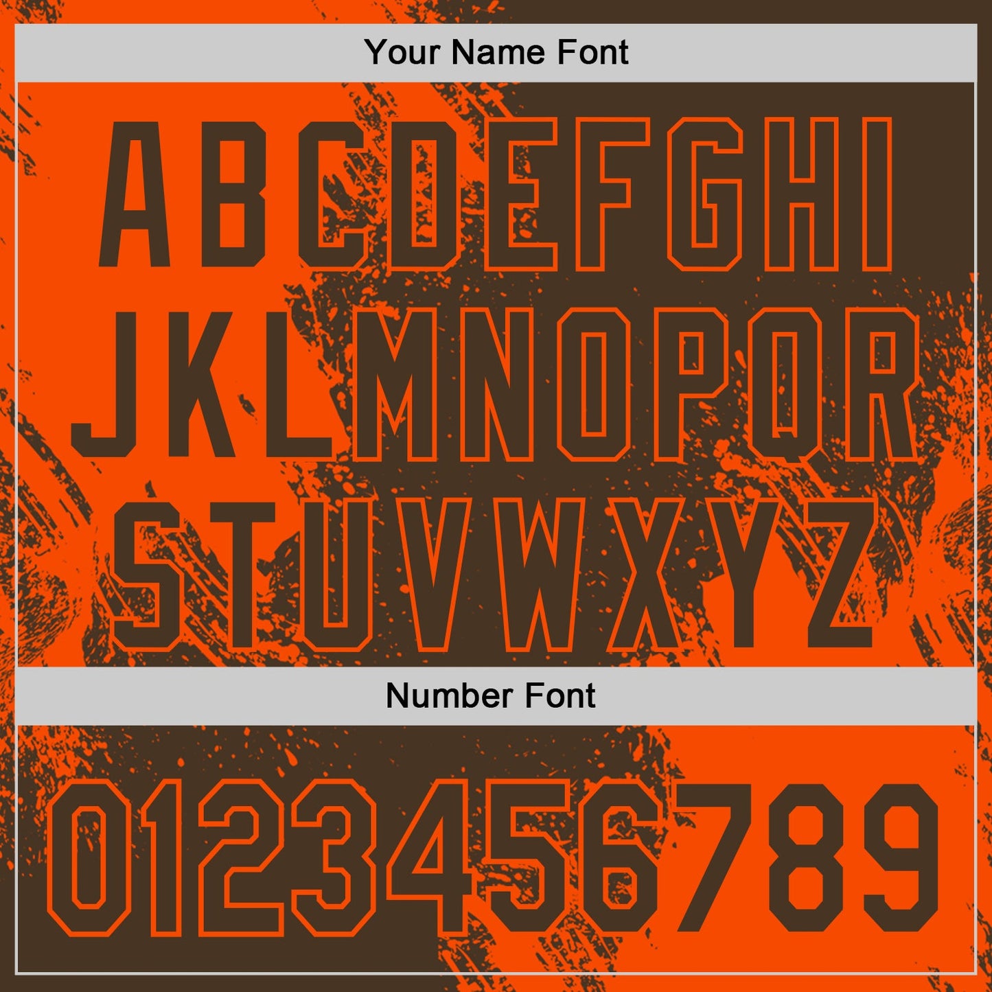 Custom Brown-Orange Abstract Brush Stroke Authentic Baseball Jersey view 5