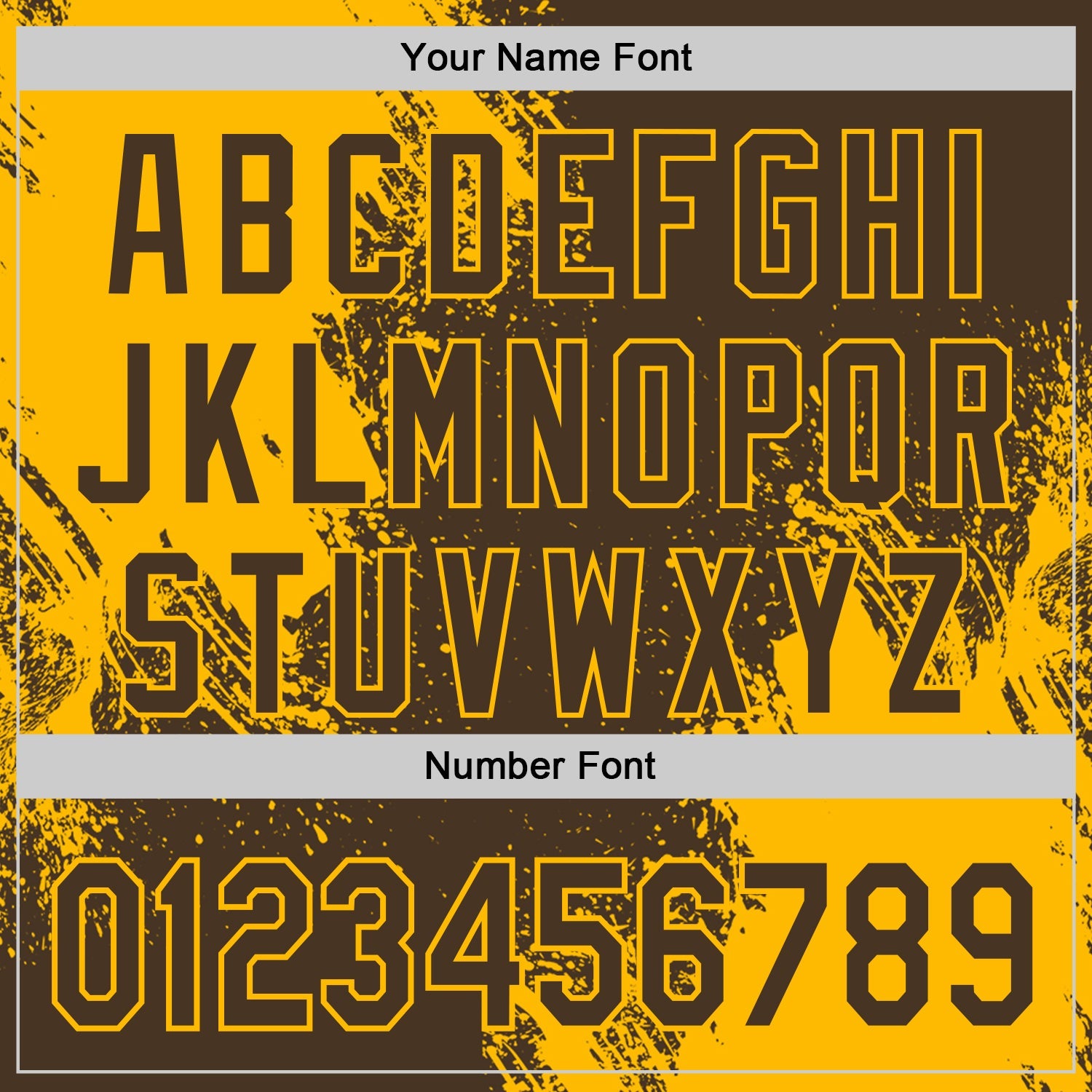 Custom Brown-Gold Abstract Brush Stroke Authentic Baseball Jersey view 5