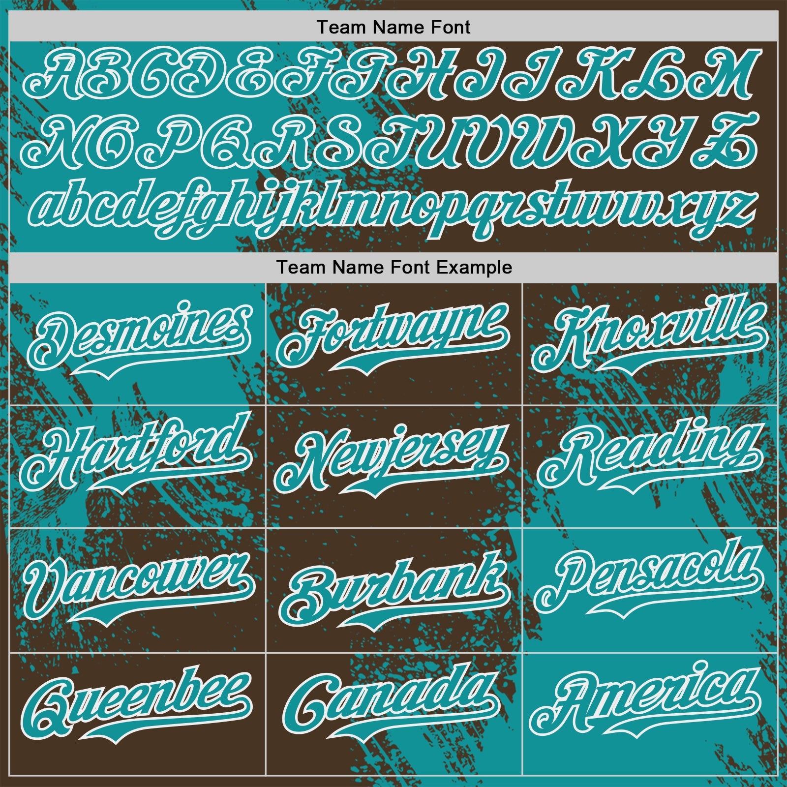 Custom Brown Teal-White Abstract Brush Stroke Authentic Baseball Jersey view 4
