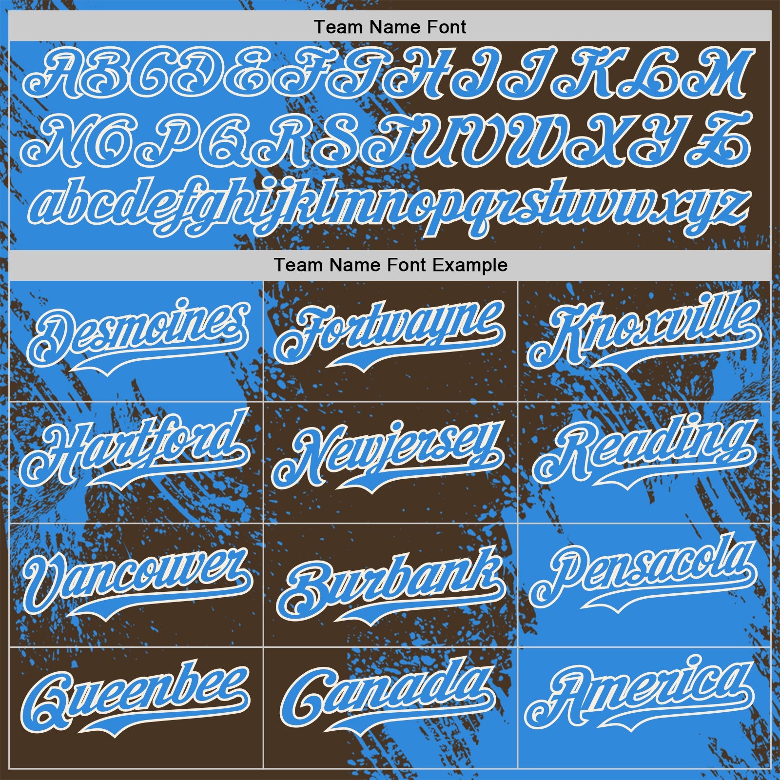 Custom Brown Electric Blue-Cream Abstract Brush Stroke Authentic Baseball Jersey view 4