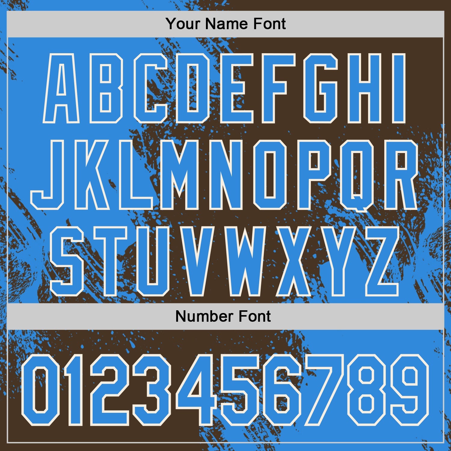 Custom Brown Electric Blue-Cream Abstract Brush Stroke Authentic Baseball Jersey view 5