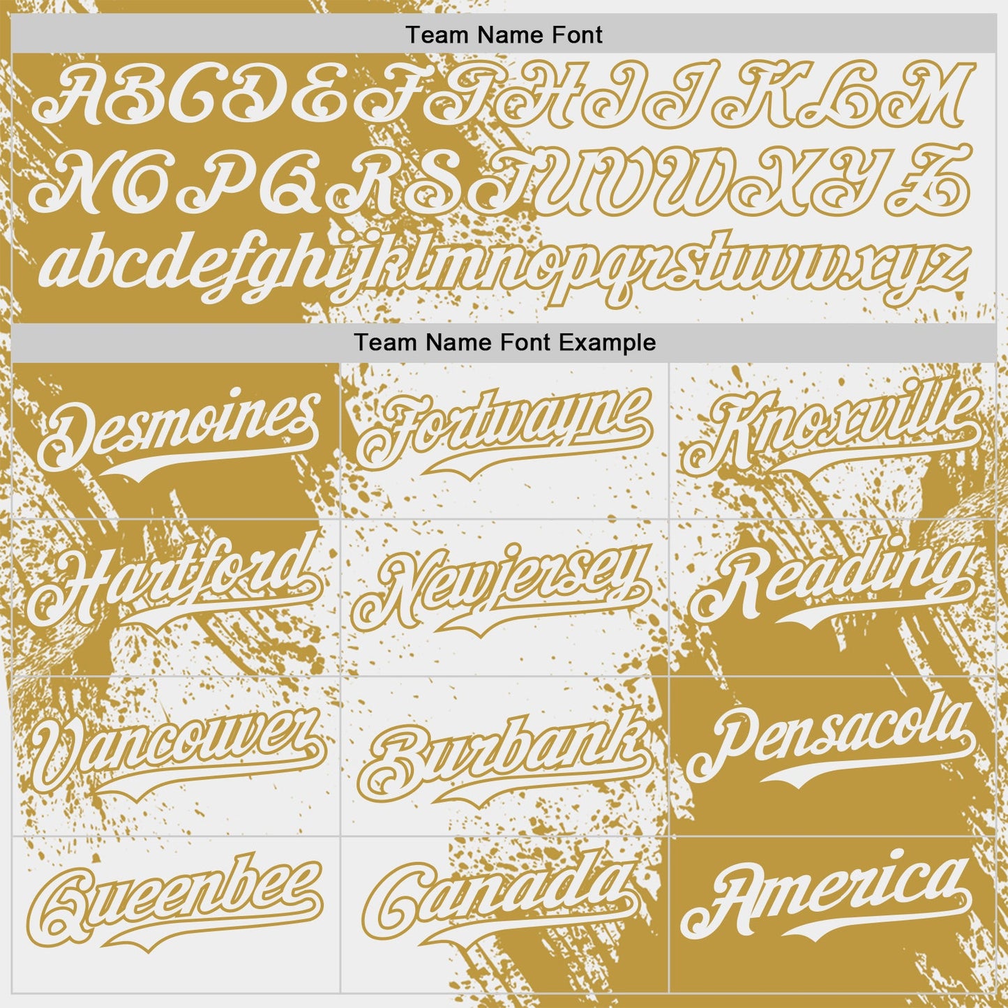 Custom White-Old Gold Abstract Brush Stroke Authentic Baseball Jersey view 4
