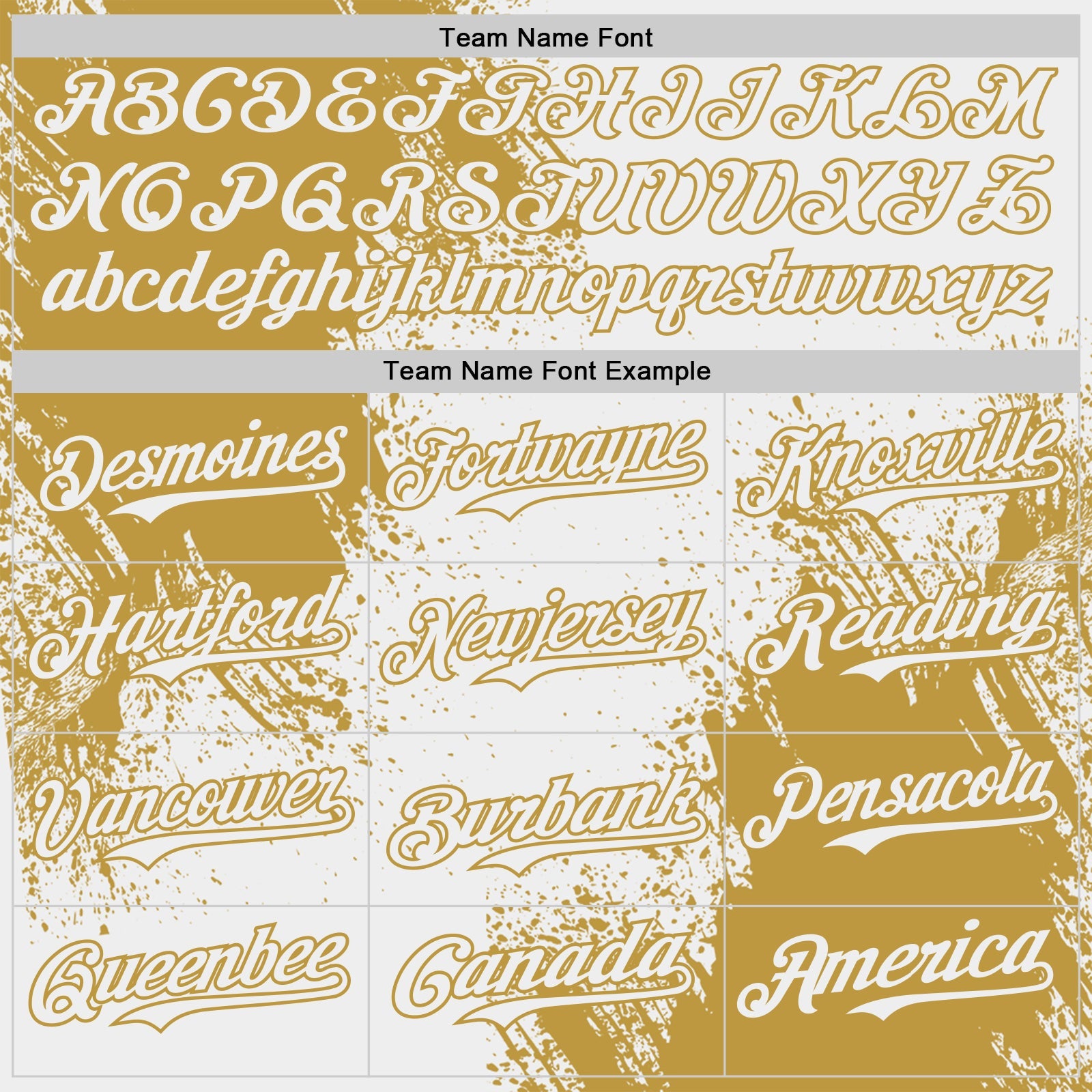 Custom White-Old Gold Abstract Brush Stroke Authentic Baseball Jersey view 4