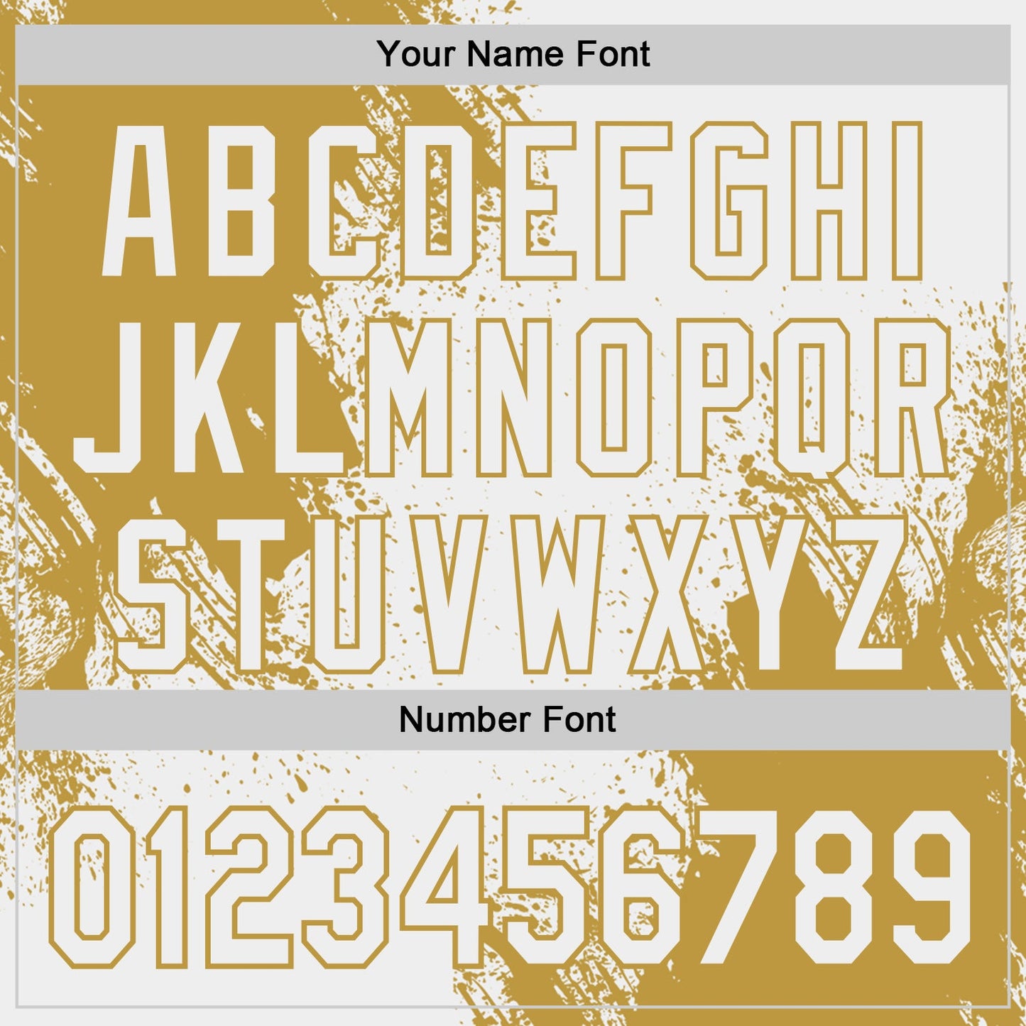 Custom White-Old Gold Abstract Brush Stroke Authentic Baseball Jersey view 5