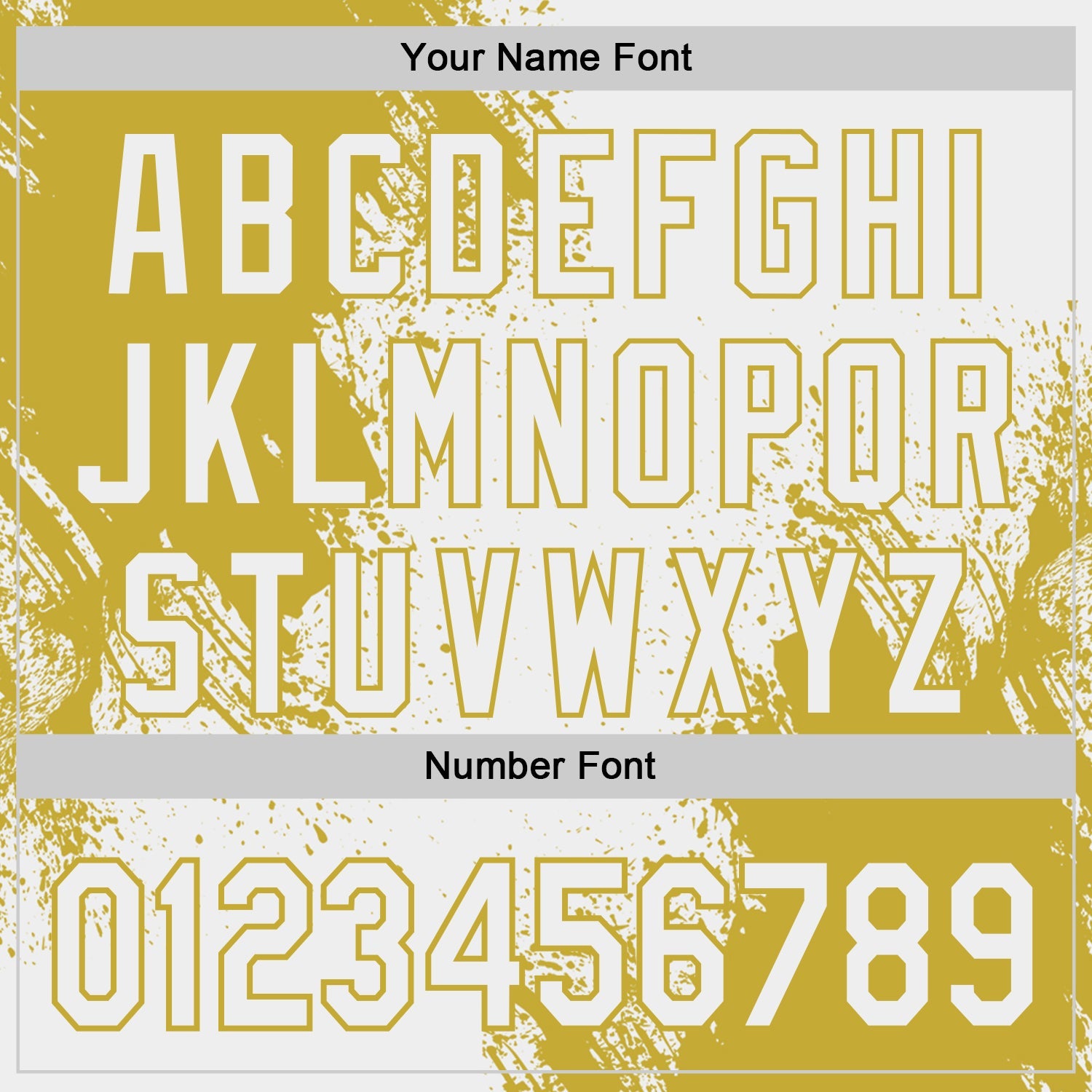 Custom White-Old Gold Abstract Brush Stroke Authentic Baseball Jersey view 5
